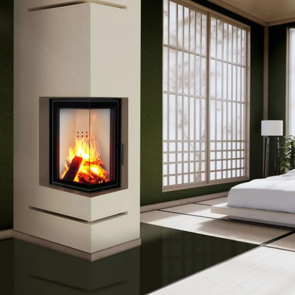 Rejilla de chimenea para esquina negra 60 x 40 x 6 KRATKI