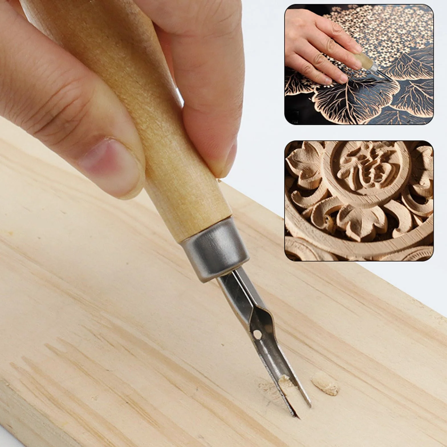 2 Juego de Herramientas para Tallar Madera, Gubias y Cortador de Linóleo, Bloques de Talla para Bricolaje, Escultura y Pintura Artística, para Adultos y Principiantes