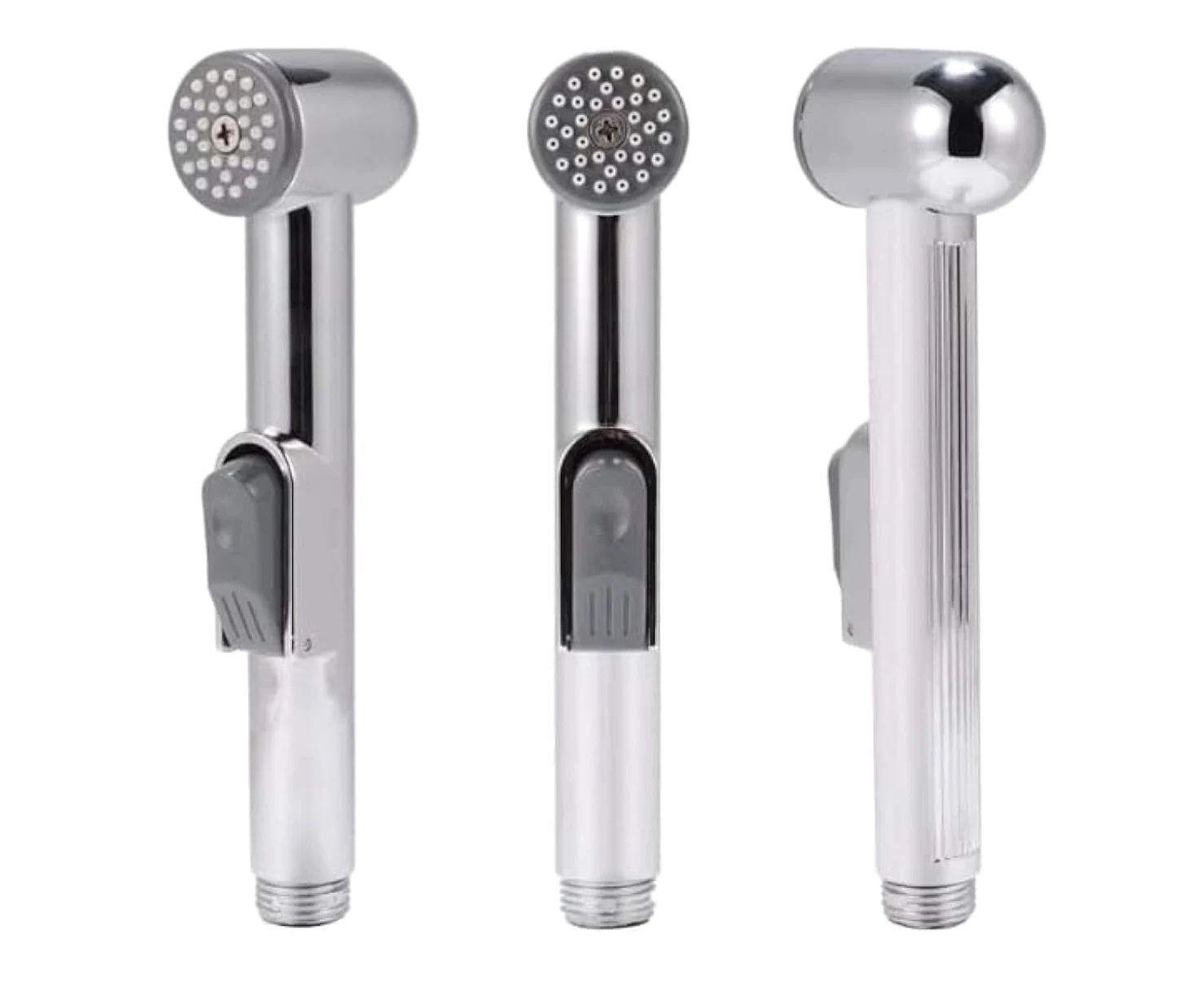 Bargin - Pulverizador de bidé de tela, rociador de pañales para baño, bidé de mano, inodoro, grifo de acero inoxidable, grifo de limpieza de inodoro, color negro (revestimiento de plástico cromado)