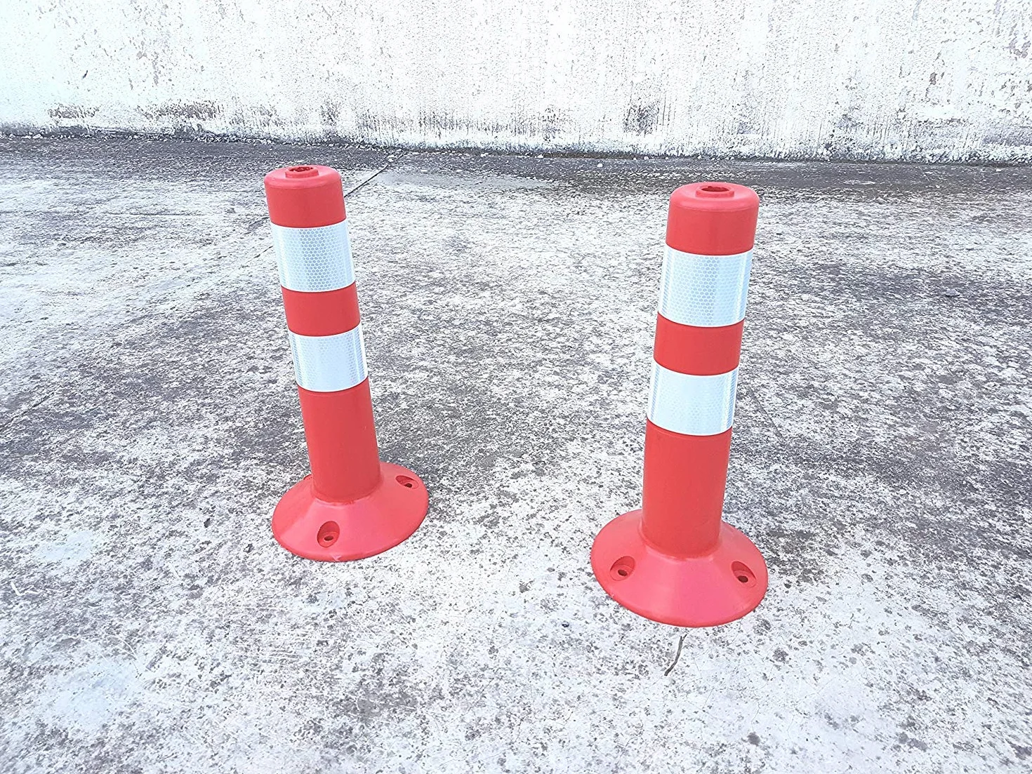 Postes Flexibles Rojo Blanco 45 cm (Paquete de 2)
