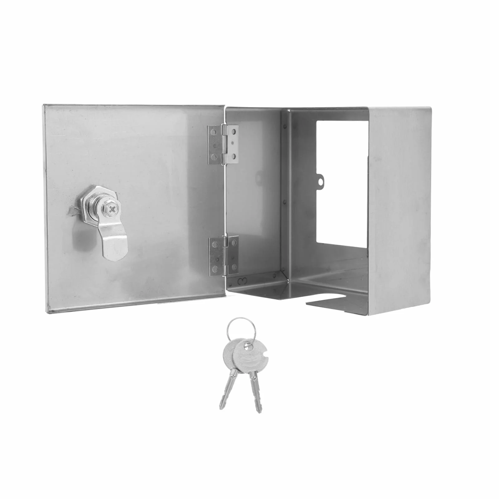 Caja de Conexiones Eléctricas Exterior Inoxidable con Cerradura y Llaves Diseño y Antirrobo para Enchufes Eléctricos para Carga de Vehículos Eléctricos y Uso Exteriores