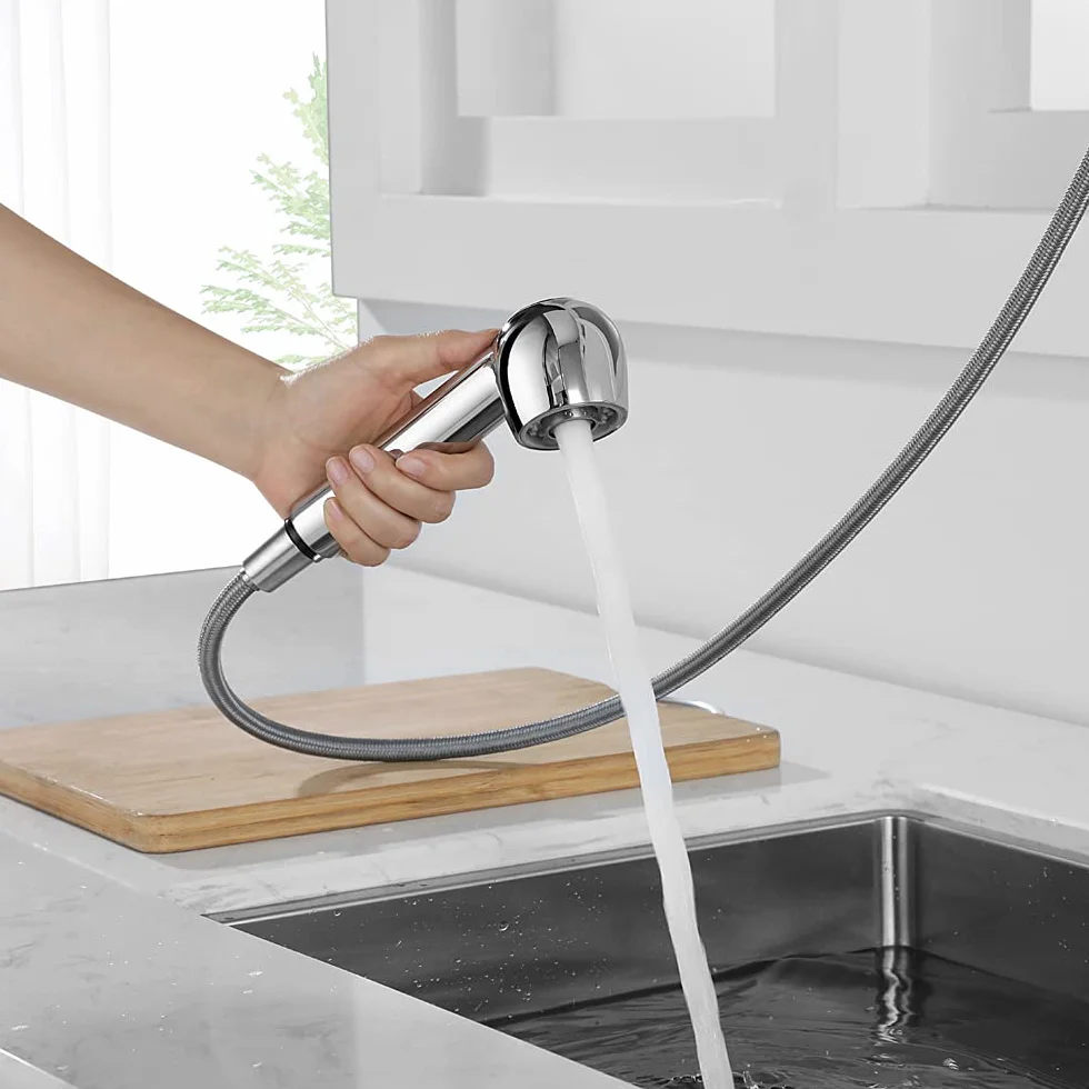 ONECE Alcachofa de Ducha para Grifo Cocina Extraible, 2 Modos Ducha de Alcachofa Cocina, Repuesto Universal de Grifería Monomando, Cromado