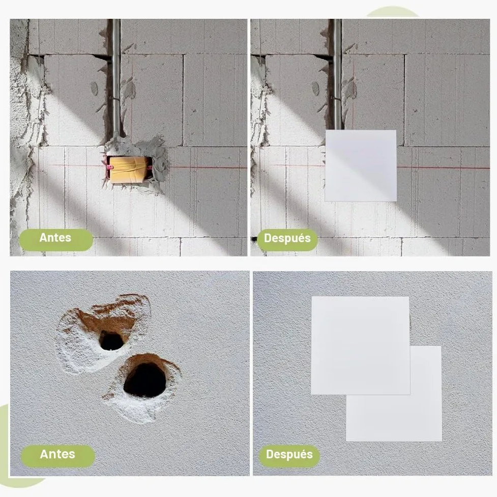 SUPERFINDINGS 8 placas de cubierta para agujeros de pared con 60 pegatinas de plástico de 30 cm, placa a prueba de polvo, placa cuadrada mate en blanco para cubrir suelo, techo y pared