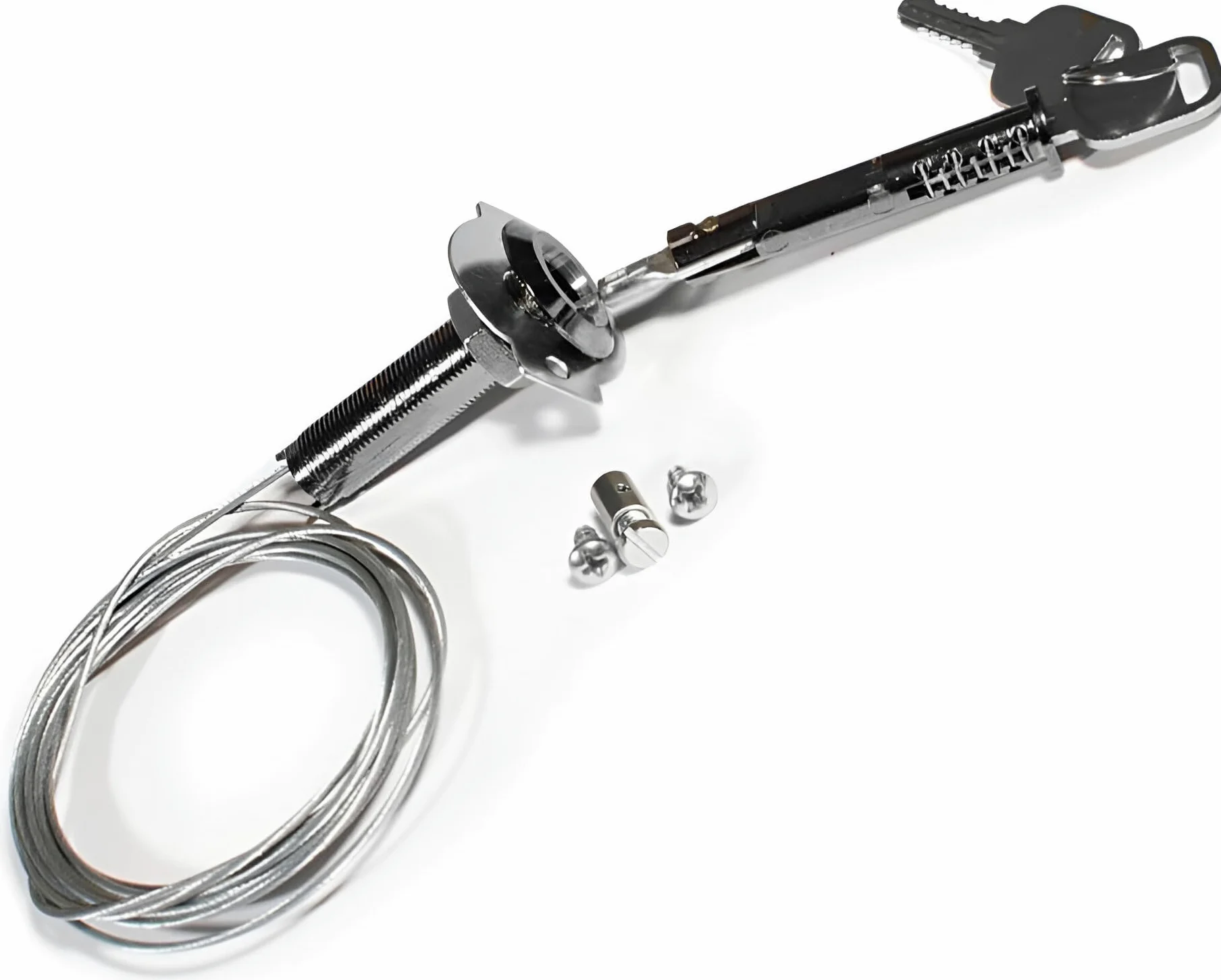 Desbloqueo de emergencia para garaje con 2 llaves, cerradura universal de liberación de emergencia, aleación de zinc duradera, fácil acceso en caso de corte de energía, cable de 2 m para