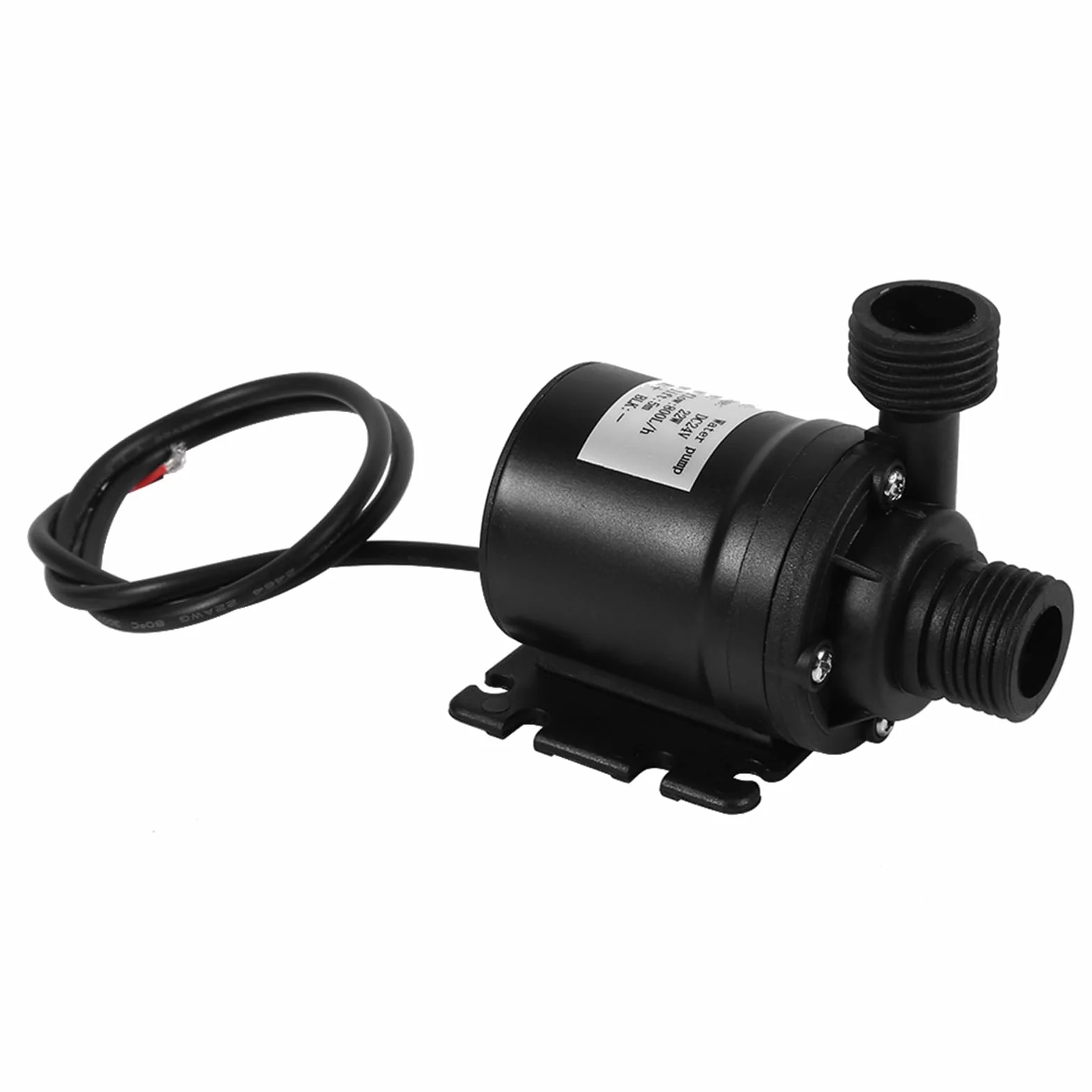 Bomba de Circulación de Agua 24V DC KIMISS Plástico ABS 24V Bomba de Circulación de Agua Caliente Energía Solar Motor sin Escobillas Acuario Sumergible 800L