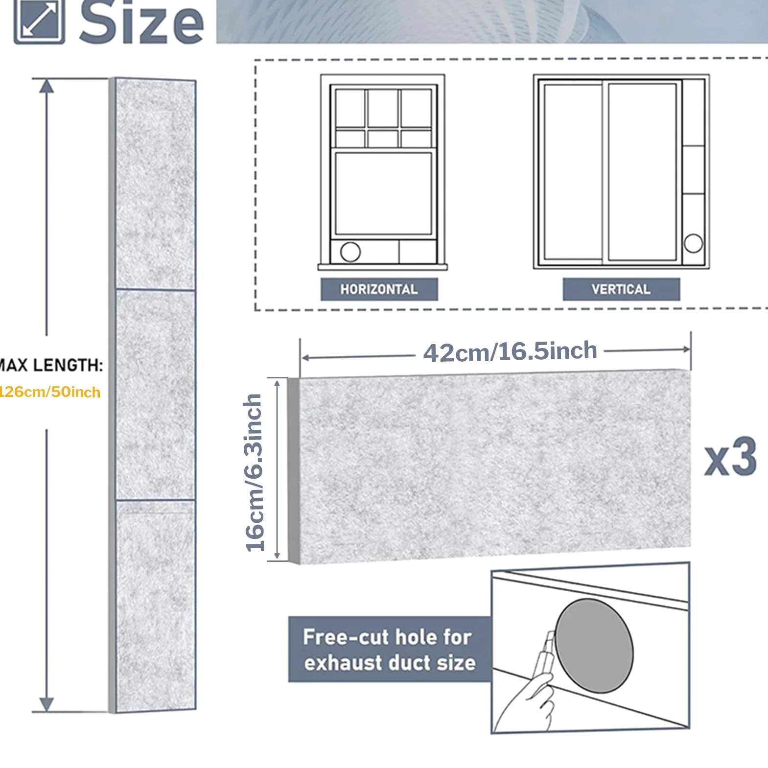 Kit de Ventana para Aire Acondicionado Portátil | Panel Aislante De Espuma Expandible | Kit Ventilación Aislamiento Instalación Horizontal o Vertical Dormitorio Sala Cocina Garaje