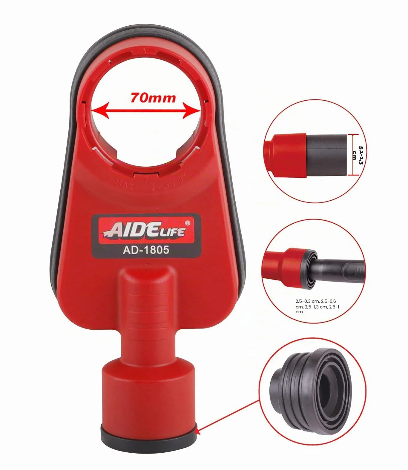 Aidelife Caperuza de aspiración para taladro percutor/Martillo eléctrico/taladro percutor a bateria