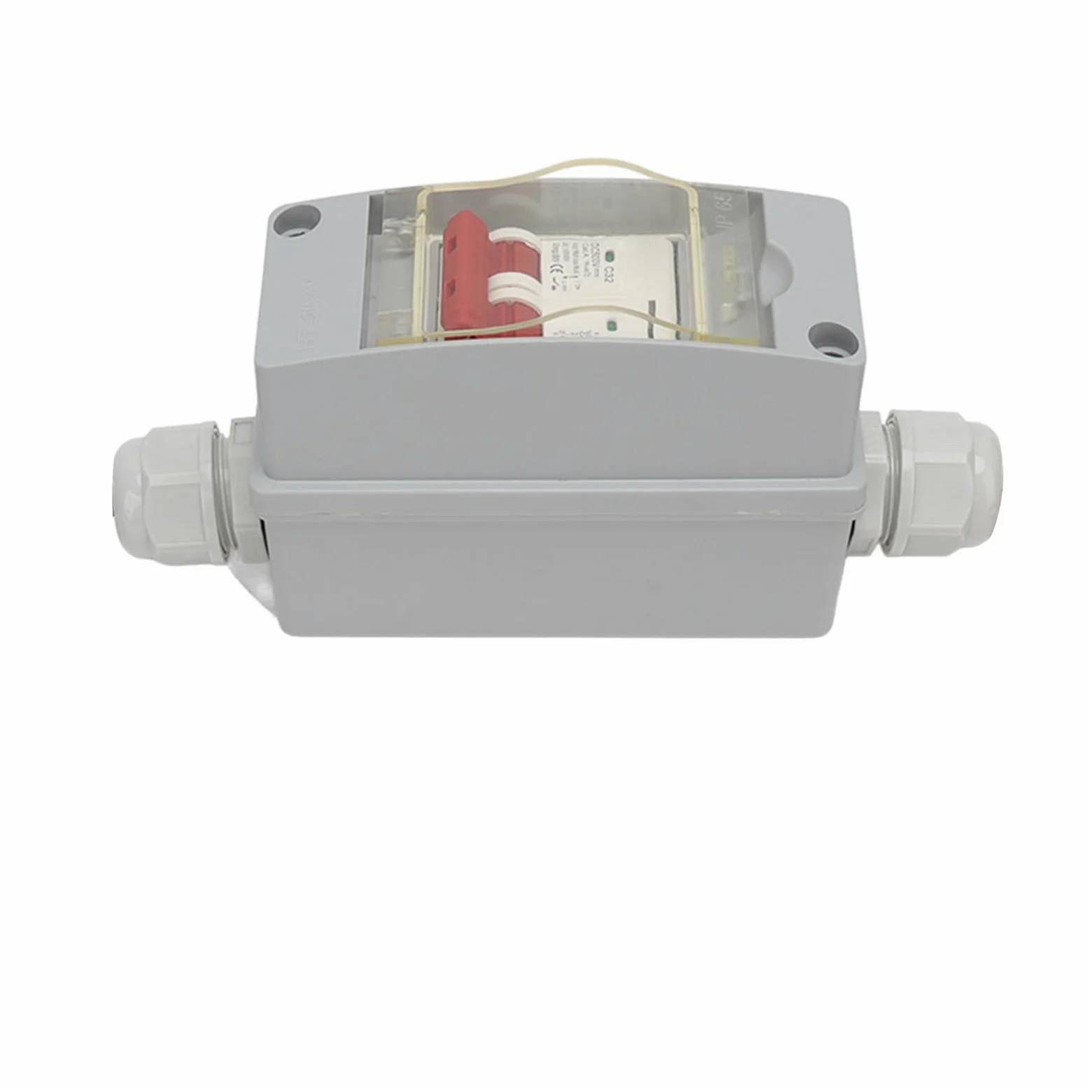 Caja Combinadora de CC Solar Fotovoltaica de 500 V con Protección contra Sobretensión y Rayos, Disyuntor Doméstico, para Conectado a la Red de Paneles Solares, (Sin cable)