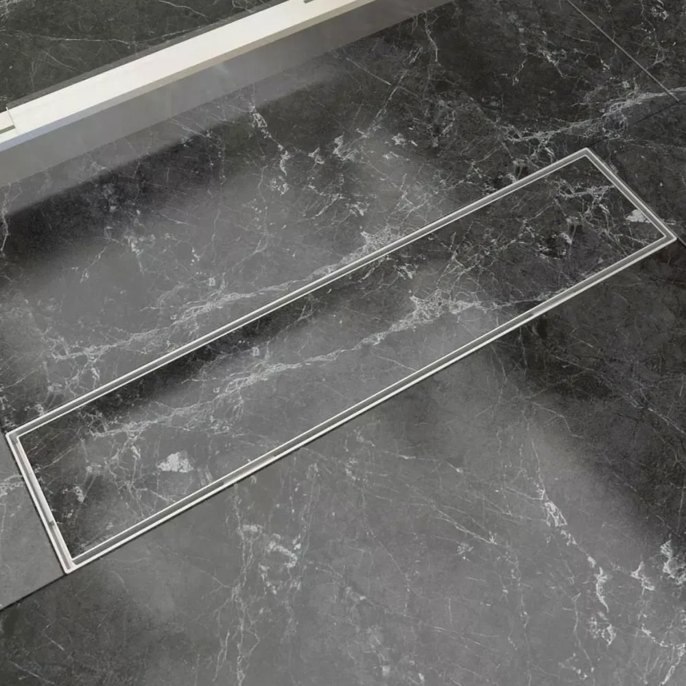 vidaXL Desagüe Lineal de Ducha 530x140 mm Flujo 40 L/min Acero Inoxidable