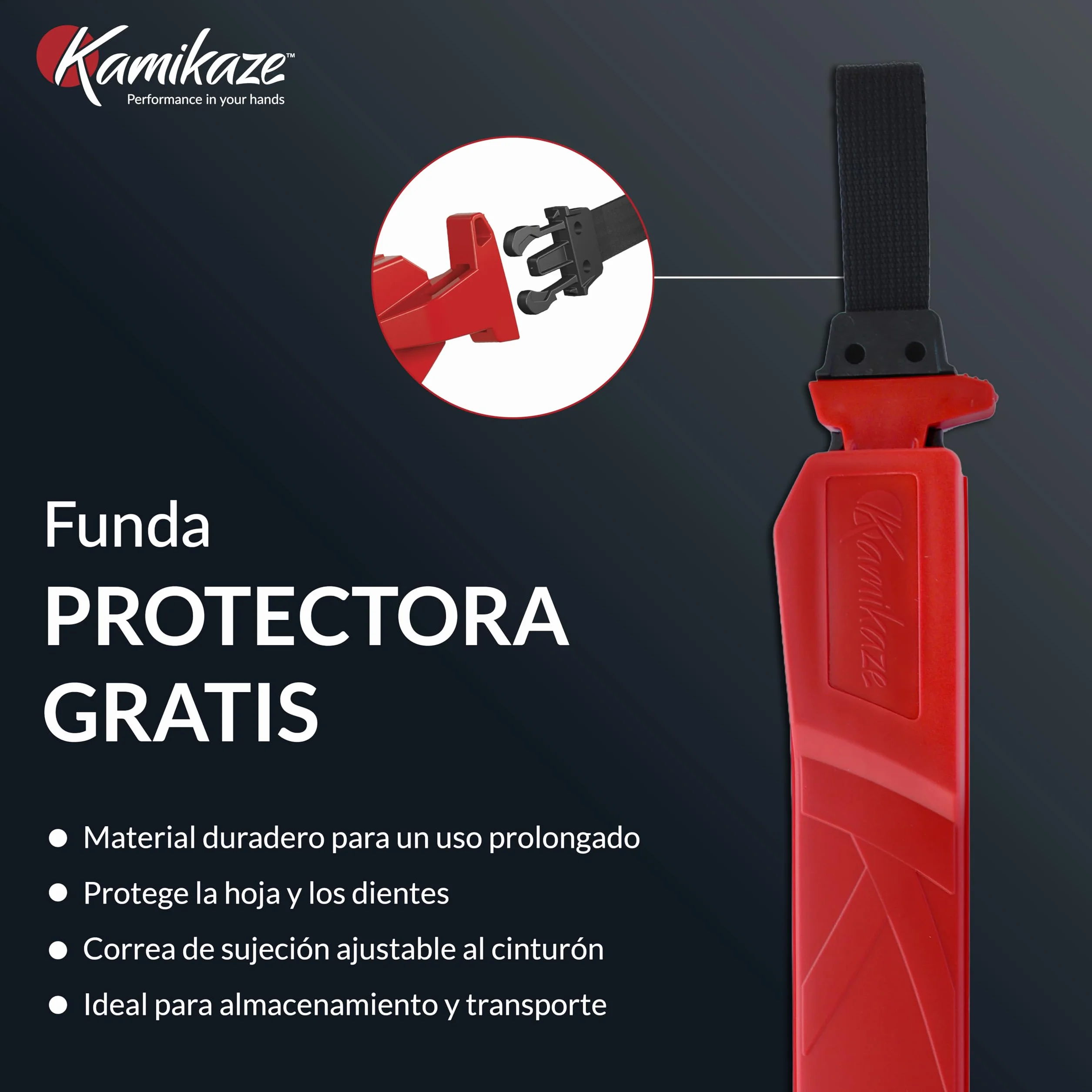 KAMIKAZE Serrucho de Poda Recto S-300H. Serrucho con Dentado Japonés de Hoja Recta 300mm. Sierra para Madera con Hoja de Acero SK-4 Rico en Carbono de Alta Durabilidad. Incluye Funda.