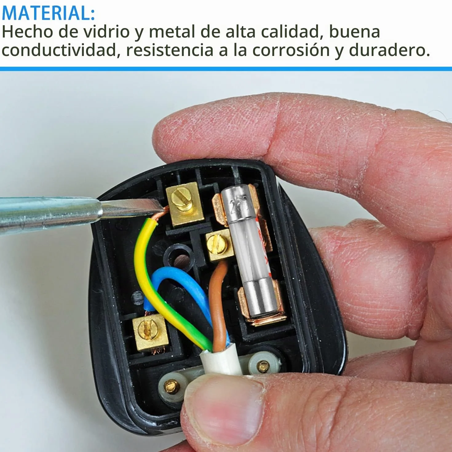 240 Piezas Fusibles de Vidrio 5x20mm 250V Rápida Fusión Kit 0.1-30A Caja Plástico