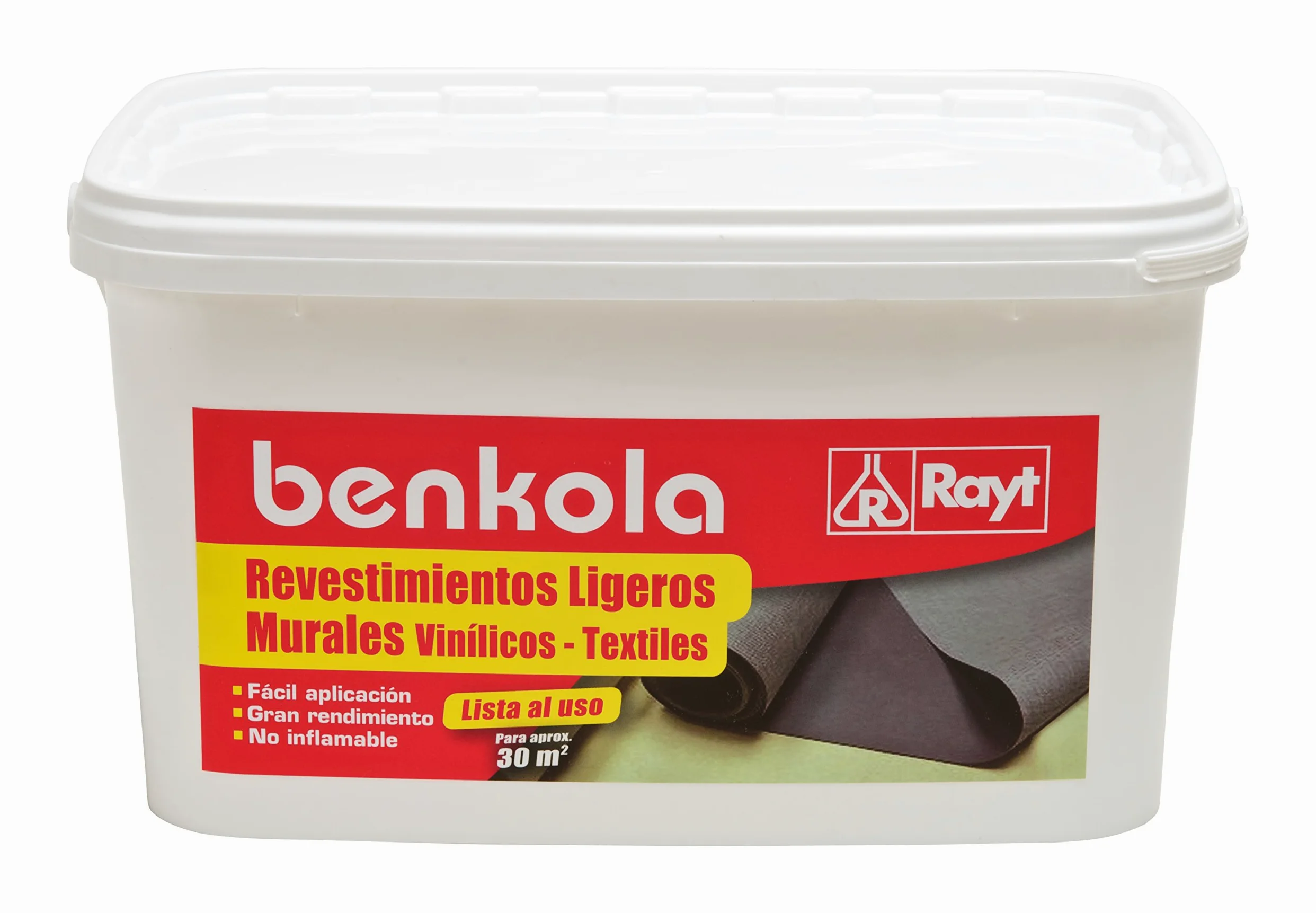 Rayt 1759-23 Benkola revesimientos ligeros: Adhesivo para papel pintado con dorso de tela sin tejer. Permite correción durante el proceso de colocación. Lista al uso. 5 kg
