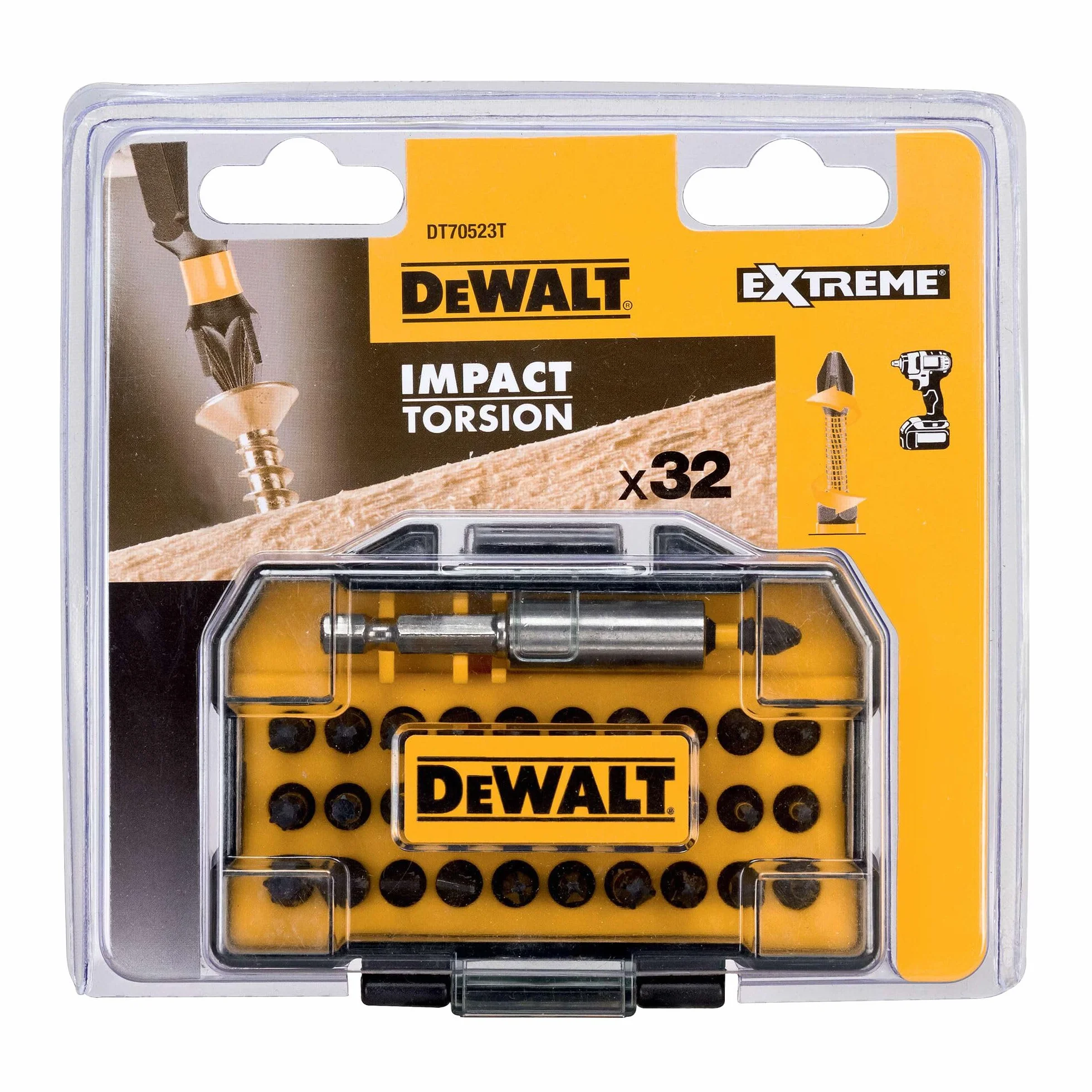 DEWALT Set de 32 piezas Insertos Impact Torsión, DT70523T-QZ