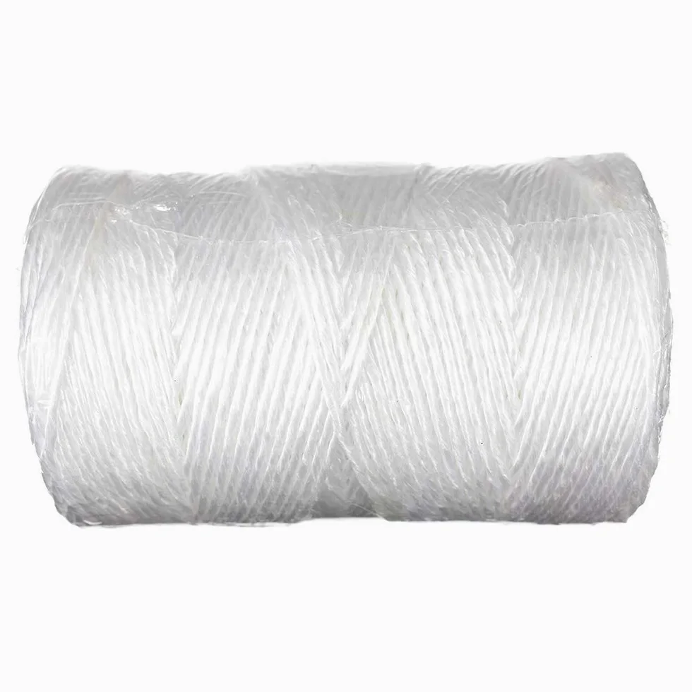 West Coast Paracord Tubo de hilo de polietileno blanco de 1,000 pies - Cuerda de embalaje de polipropileno - Atado y empaquetado