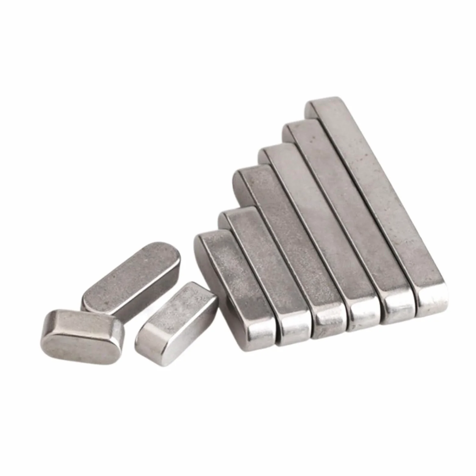 chavetas de accionamiento Paralelo, Eje de transmisión con chaveta de Pluma de Extremo Redondo Chaveta paralela Acero Inoxidable A2 M4(4x4x20mm,10Pcs)