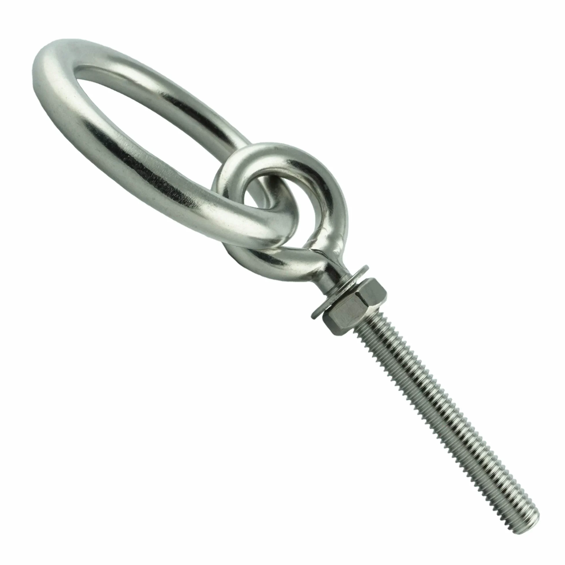 M12 x 150 mm Perno de ojo con anillo (2 unidades) - Tornillos de ojal - Rosca métrica - Tornillo de anillo - Acero inoxidable A4 V4A - inoxidable