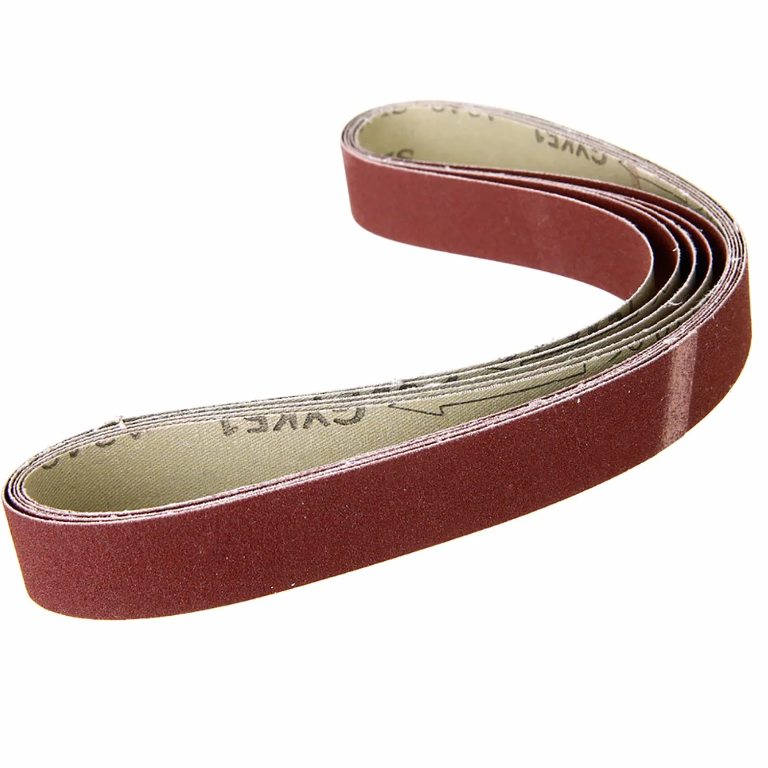 5 unidades de lijado almohadillas para lijadora de banda o cintas abrasivas, 100 mm x 915 mm 80 #