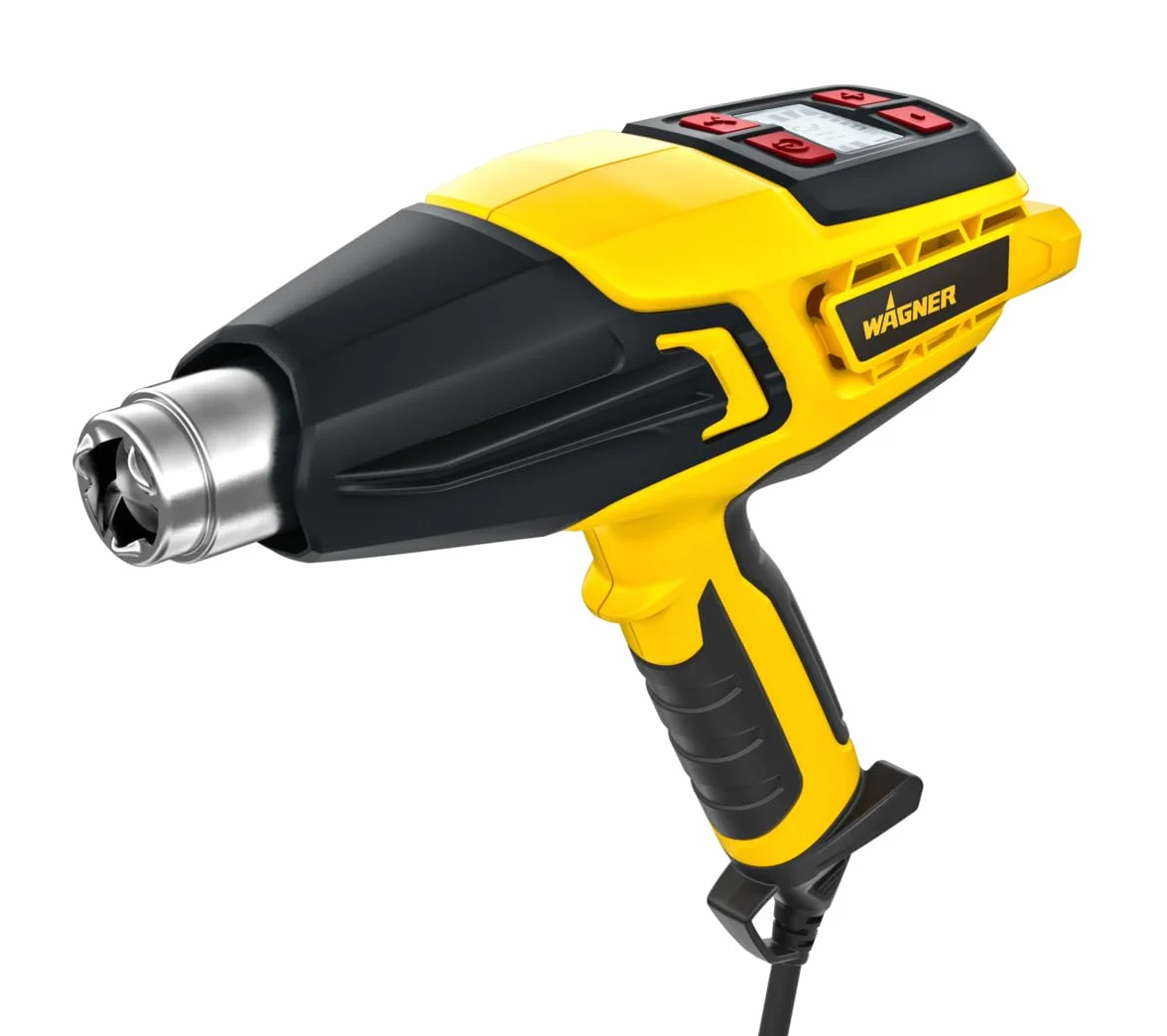 WAGNER Pistola de aire caliente FURNO 500 - max. 600°C, 2000 W, cantidad del aire 800 l/min, mango ergonómico incluye boquilla de centrado y radiación y pantalla de LED