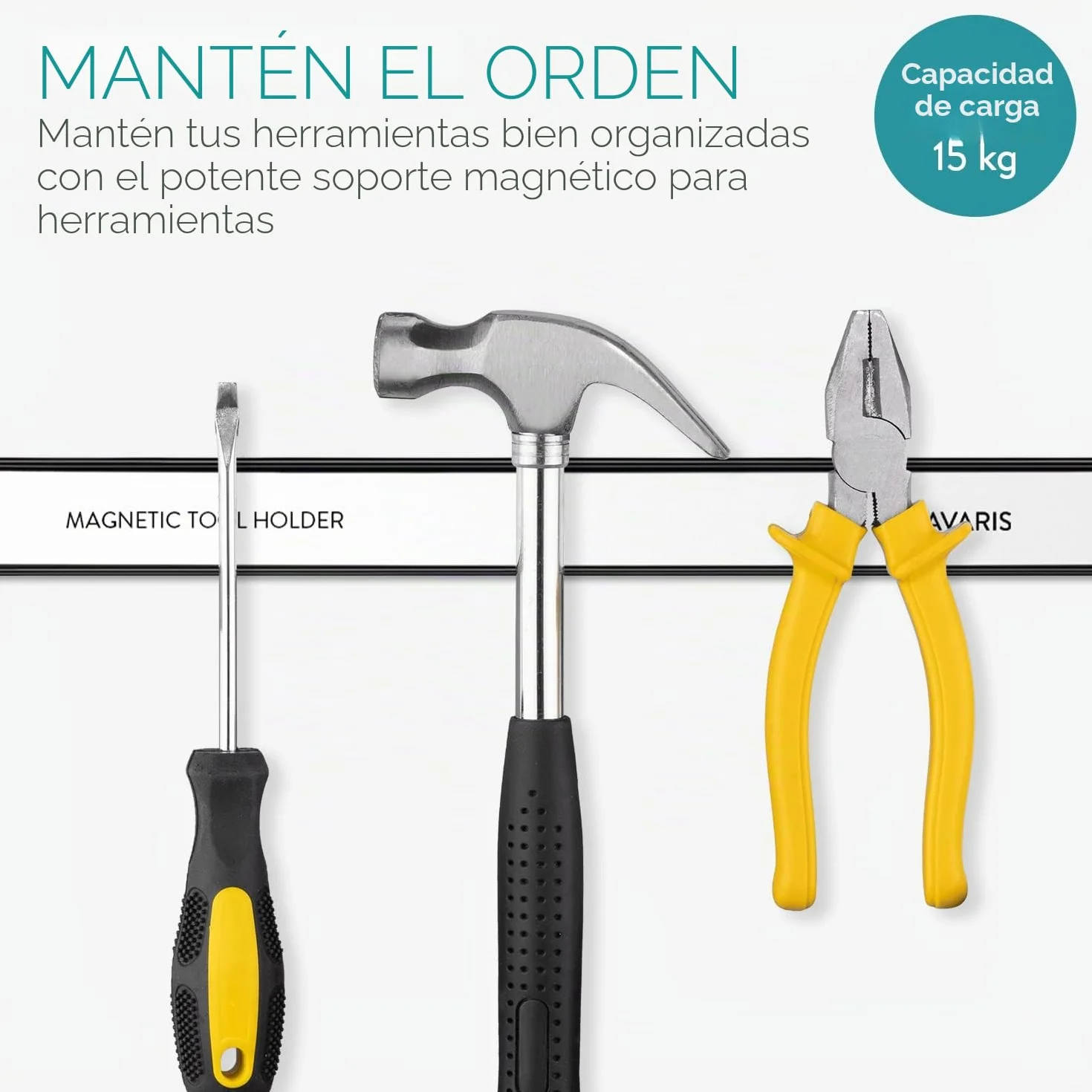 Navaris Barra Iman Herramientas 4x Imanes Potente de Pared 30,5 x 2,3 cm Set Magnetic Strip