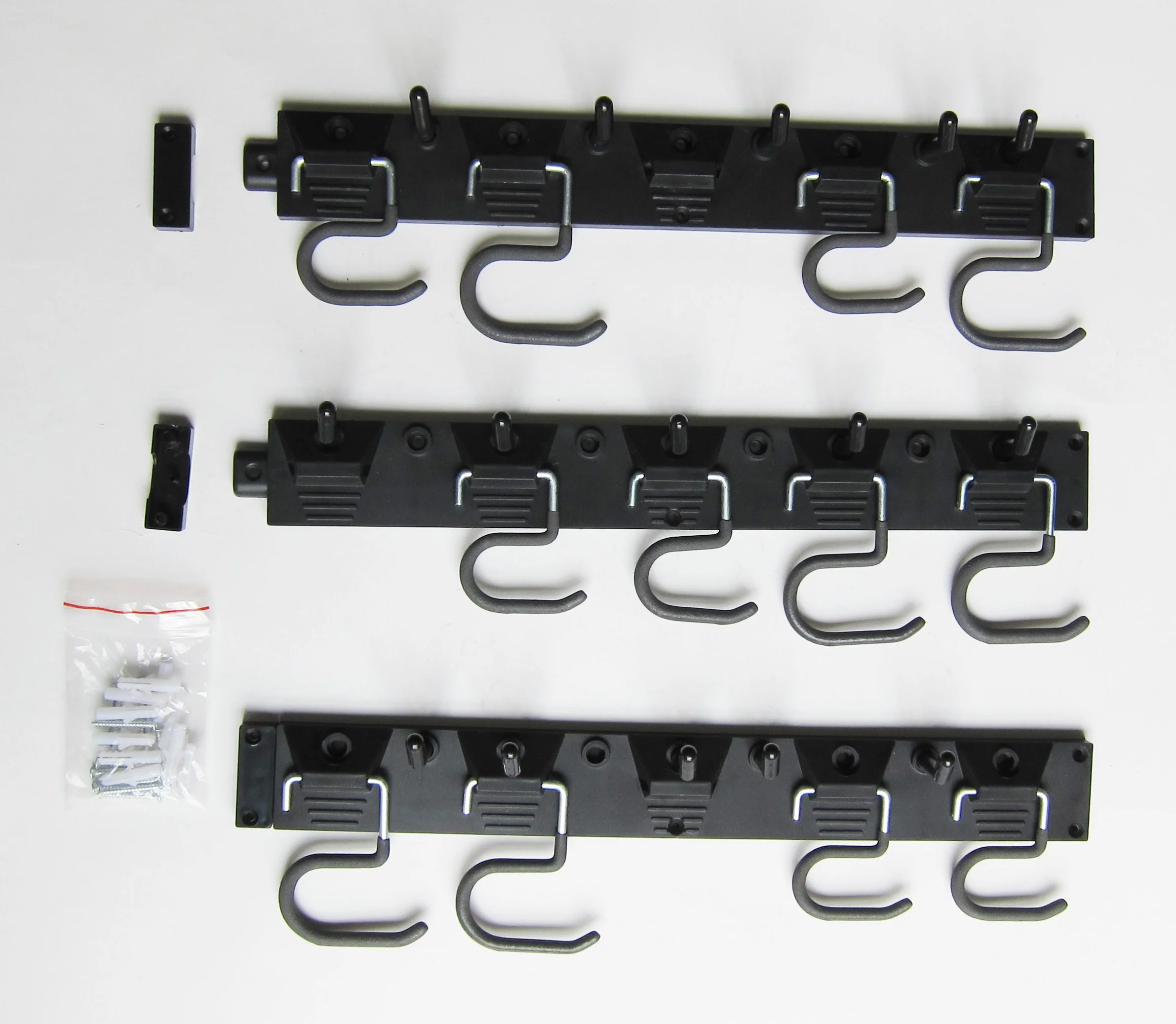 Sistema de almacenamiento ajustable de 48 pulgadas, soportes de pared para herramientas, Soportes de Mop jardín escoba rastrillo