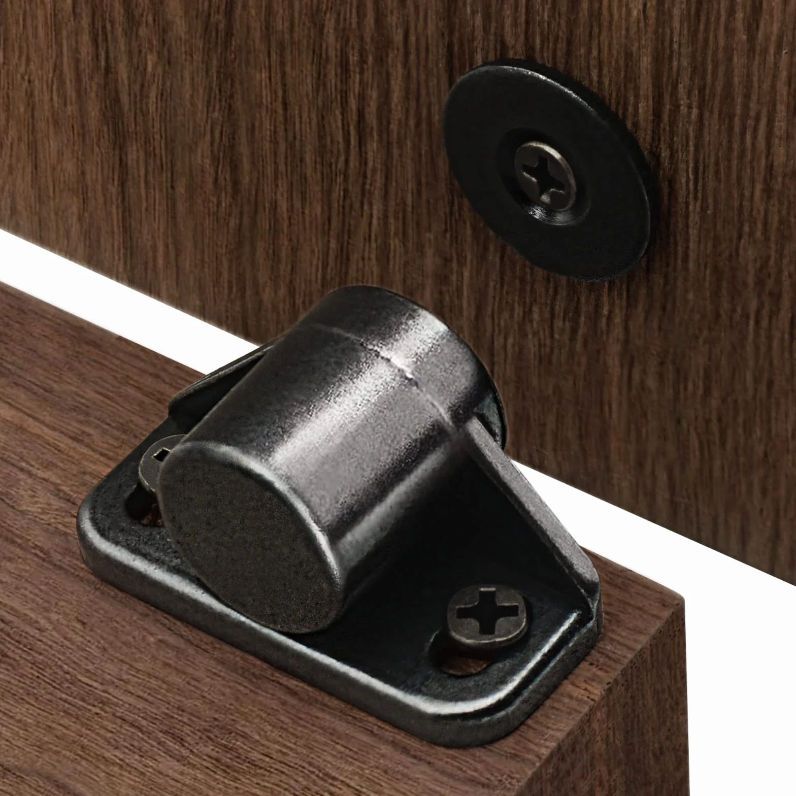Imanes Puertas Armario 4 Piezas Negro Cierre Magnetico Para Puerta Pestillo Corredera