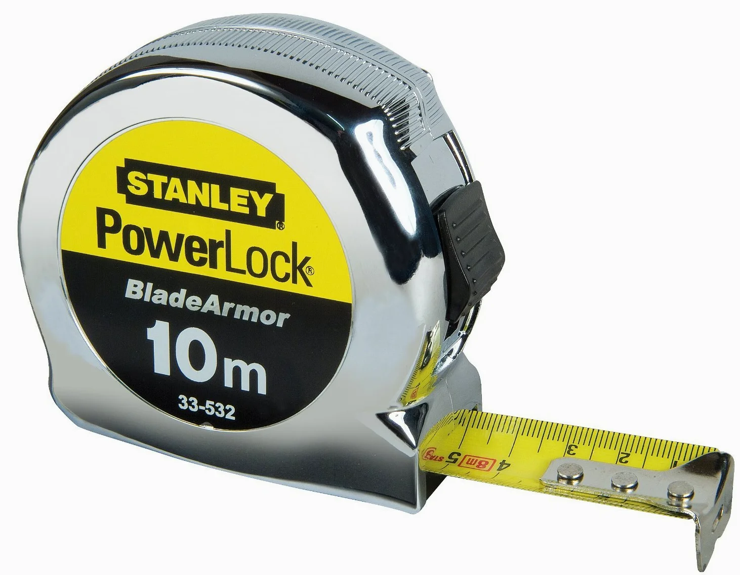 Stanley 0-33-532 - Flexómetro Powerlock Blade Armor, 10 m x 25 mm