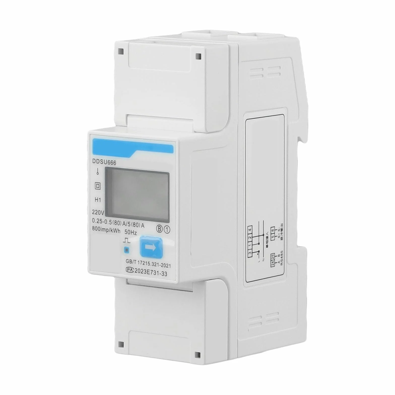 Para Smart Energy Meter DDSU666 monofásico RS485 para monitoreo de uso de electricidad residencial y comercial
