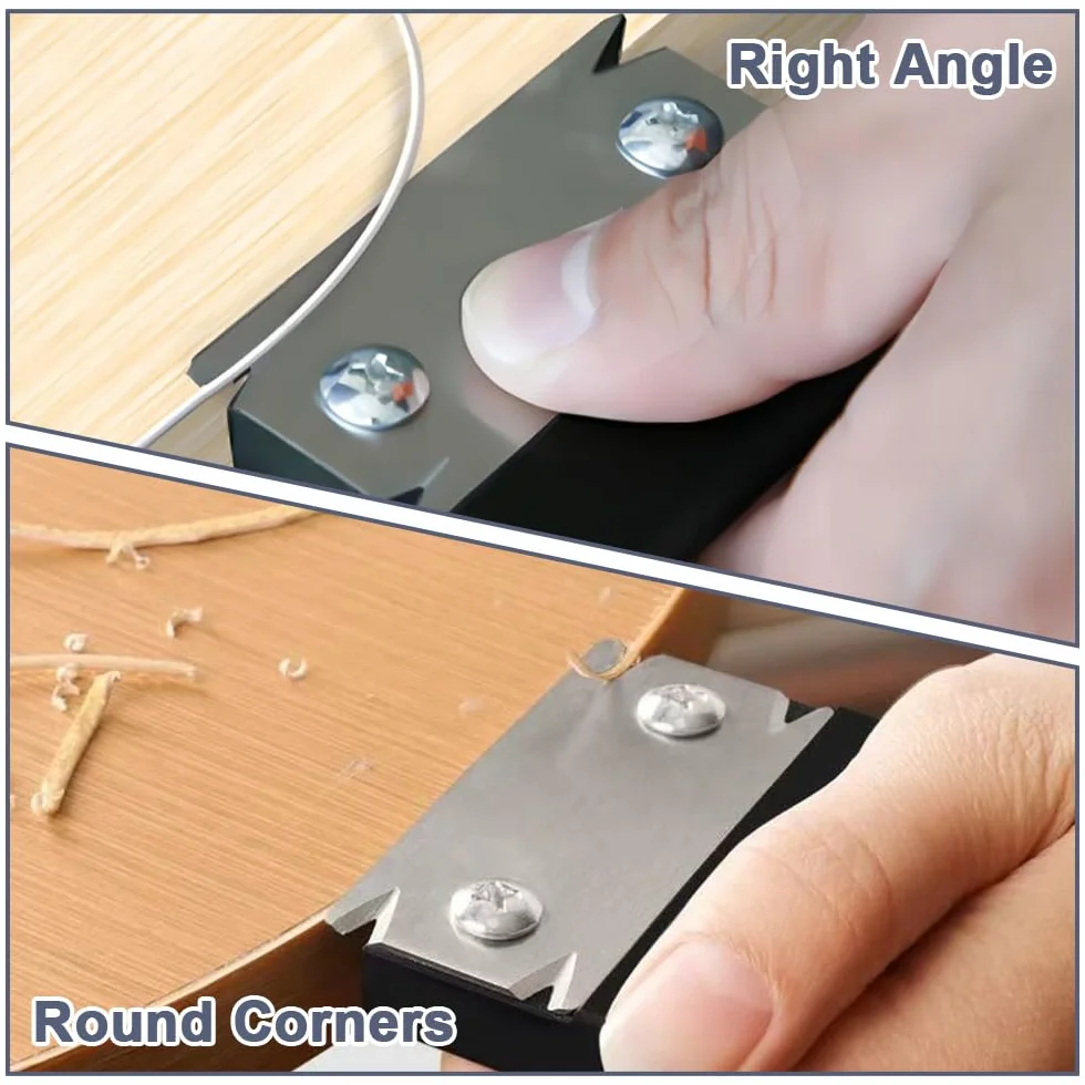 Recortadora de Bordes para Carpintería con 1 Hoja de Repuesto, Cortador Manual de Bandas para Madera PVC ABS