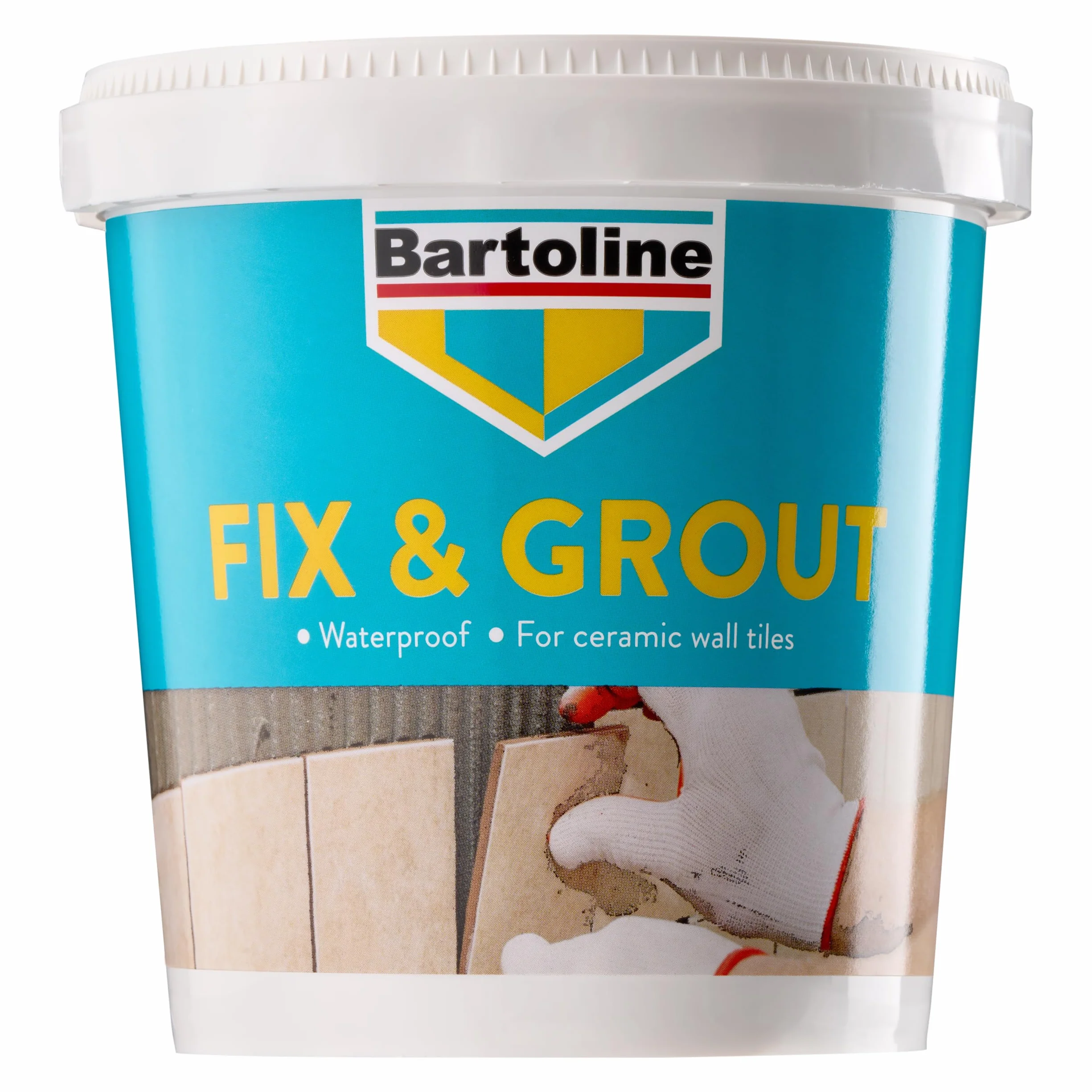 Bartoline Adhesivo para azulejos Fix and Grout 1 kg resistente al agua superblanco