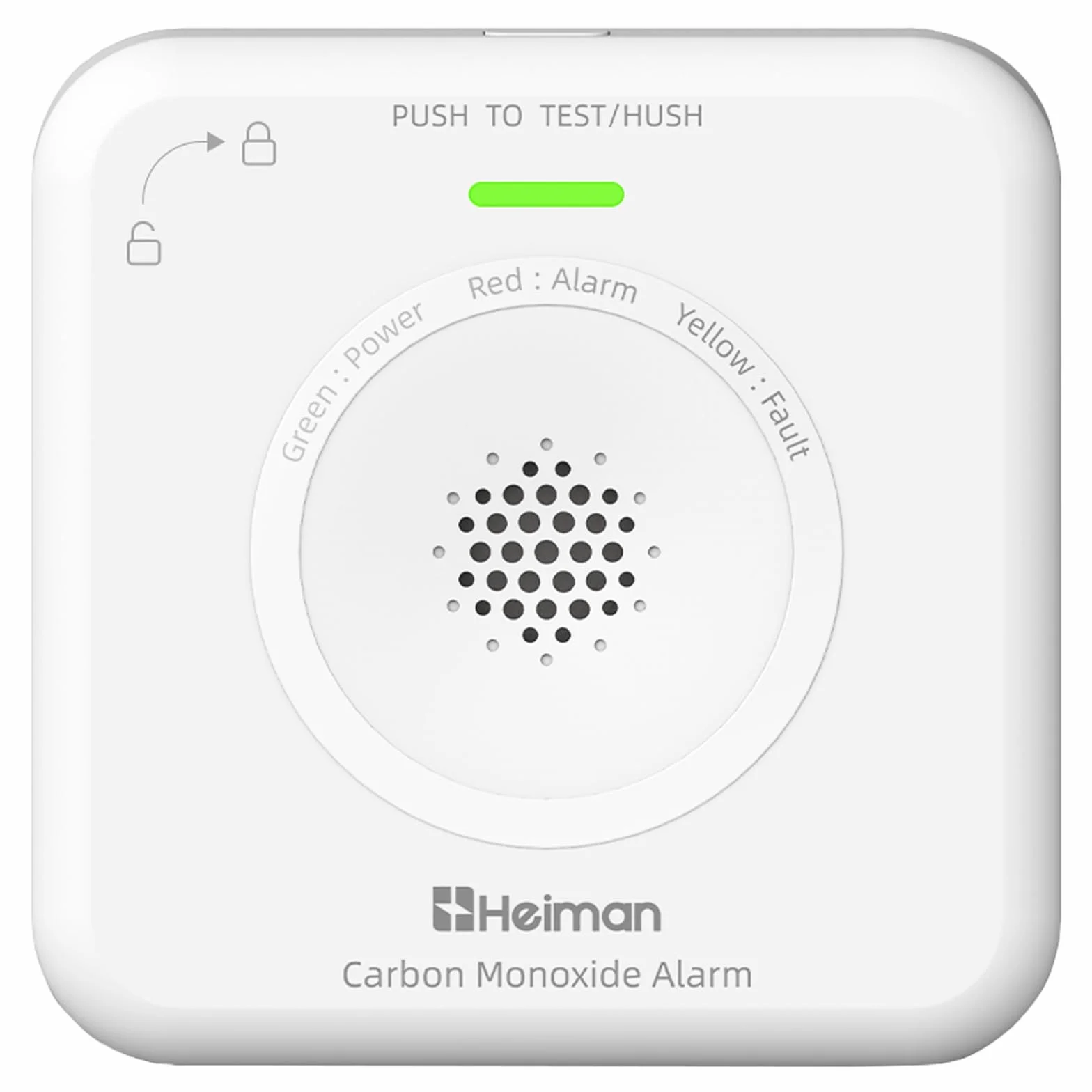 HEIMAN Detector de CO Interconectada, alarma CO de monóxido de carbono, sensor de 10 años, pilas intercambiables, 85 dB, detector de monóxido de carbono para el hogar, portátil, funciona con pilas (1)