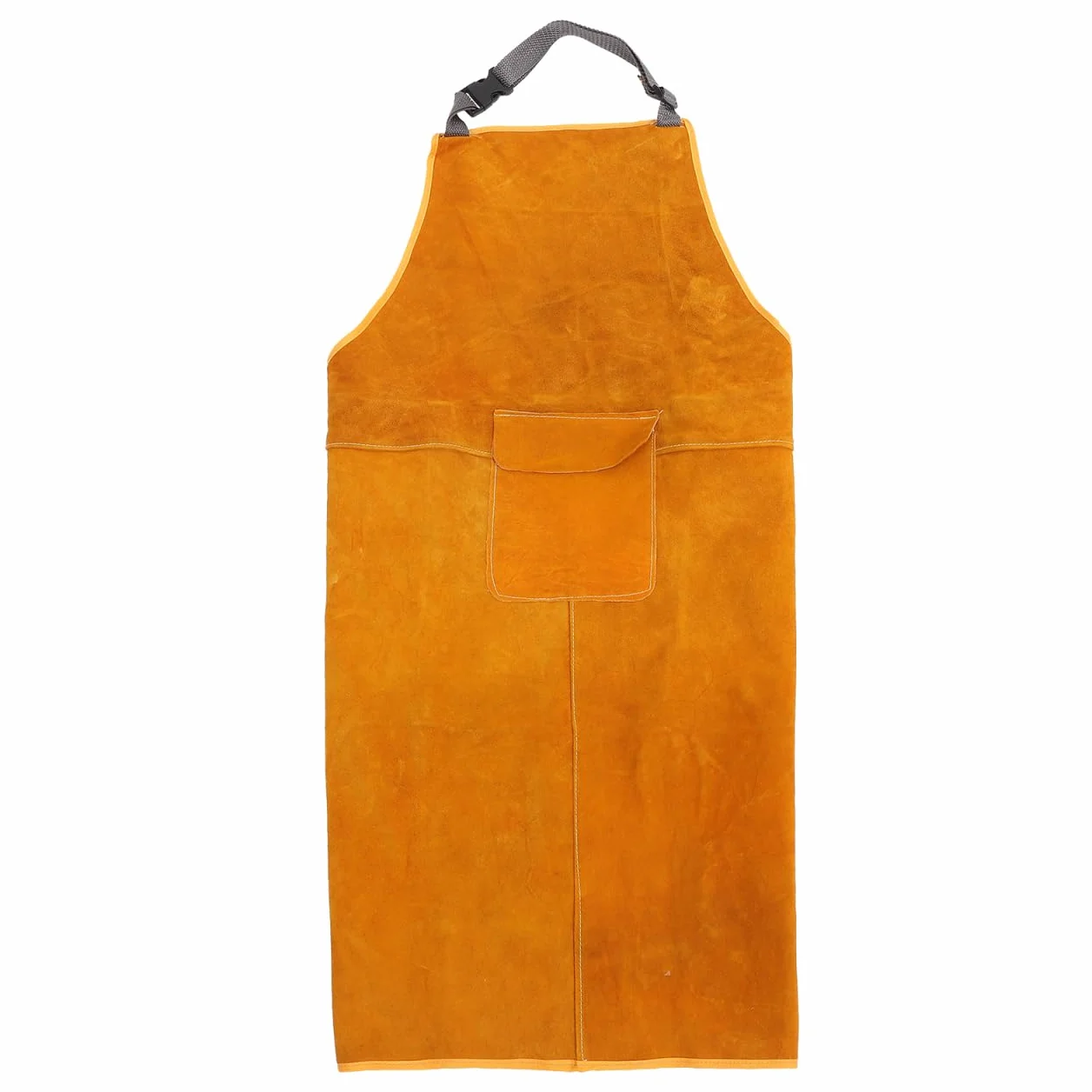 HOMSFOU Delantal De Cuero Para Soldadura Ropa Protectora Gruesa Con Bolsillos Resistente a Abrasión Y Al Fuego Ajustable Para Talleres Y Uso Profesional 35.43X23.62In