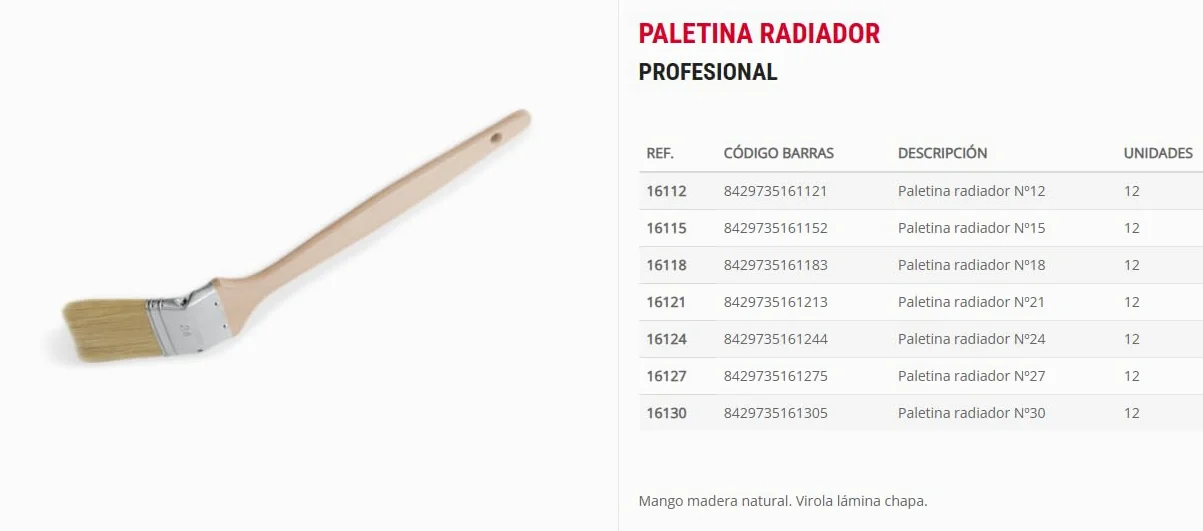JAFEP Pincel de Pintura Radiador Cerdas 15