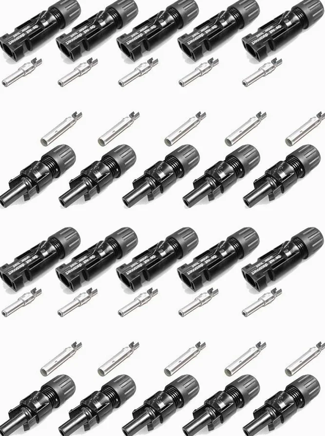Stäubli MC4 - Conectores solares tipo II, serie PV-KST4/6II-UR y PV-KBT4/6II-UR para cable solar de 4-6 mm2 con un diámetro exterior de 7,00 a 8,60 mm (10 pares)