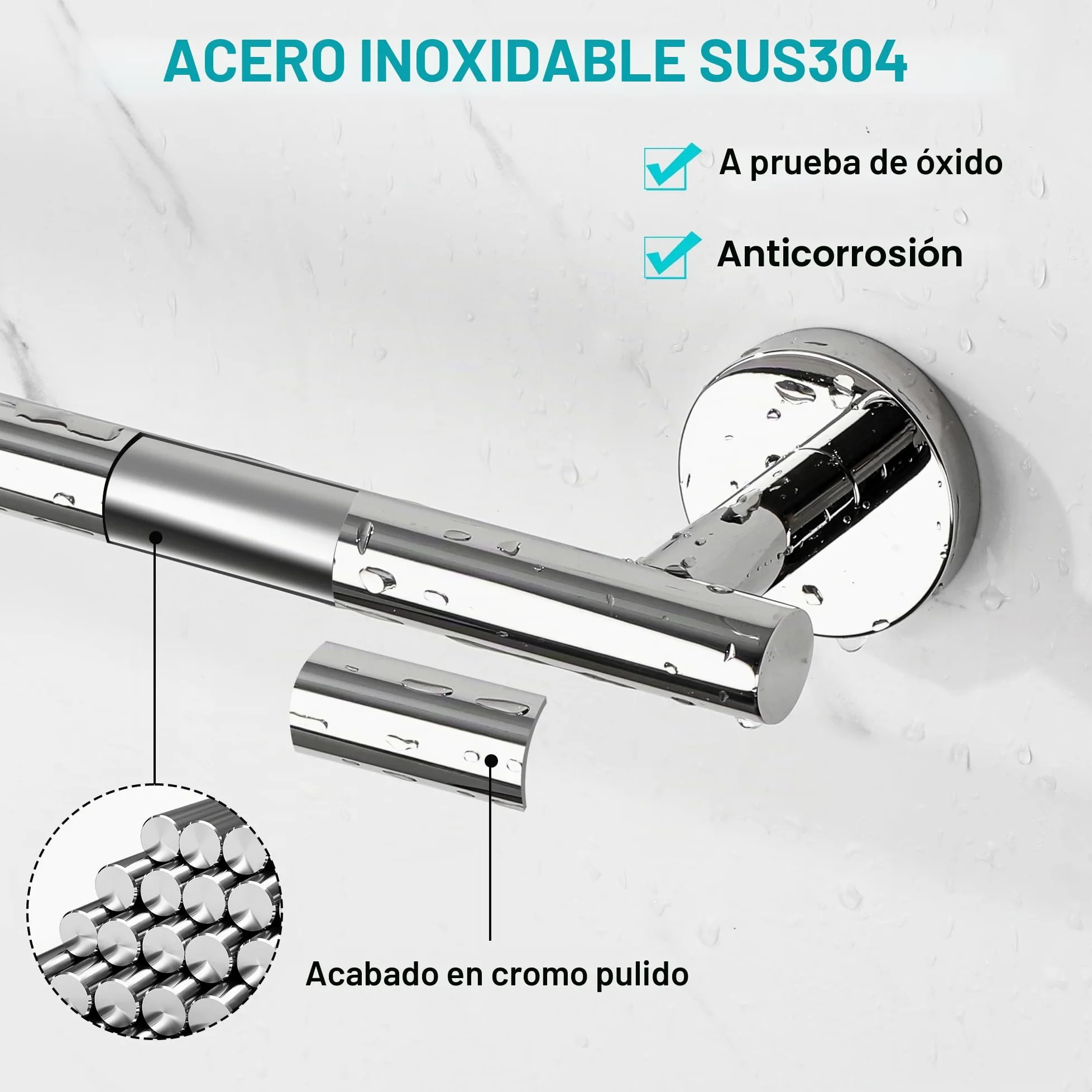 Toalleros de Baño, SAYAYO Toallero Accesorios Baño Toallero Pared Colgador Trapos Cocina Acero Inoxidable Toallero Pulido para Baño y Cocina 60CM