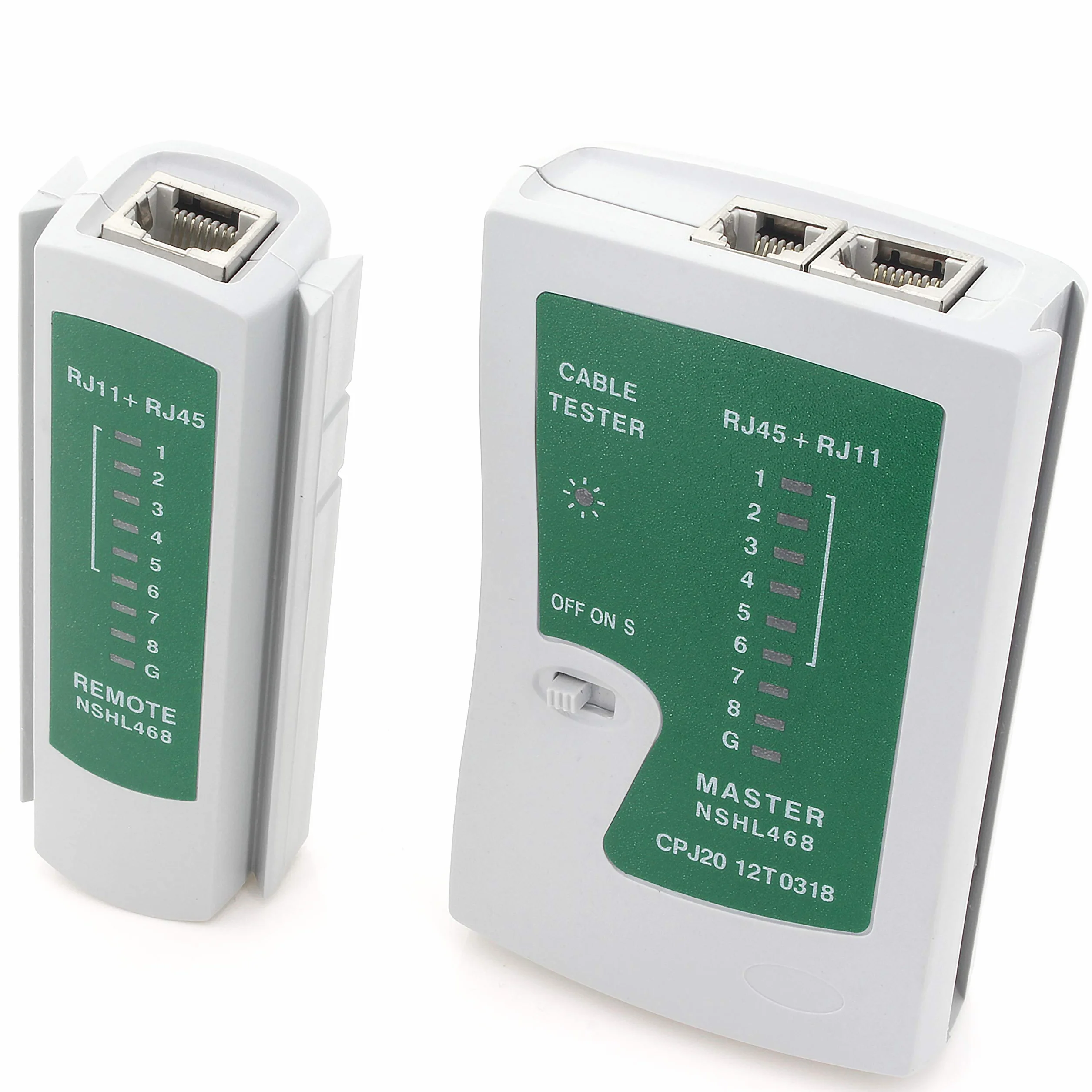 Probador de cable de red RJ45 RJ12 RJ11 maestro y remoto Cat5 Cat5e Cat6 Cat7 Cat8 1 pieza