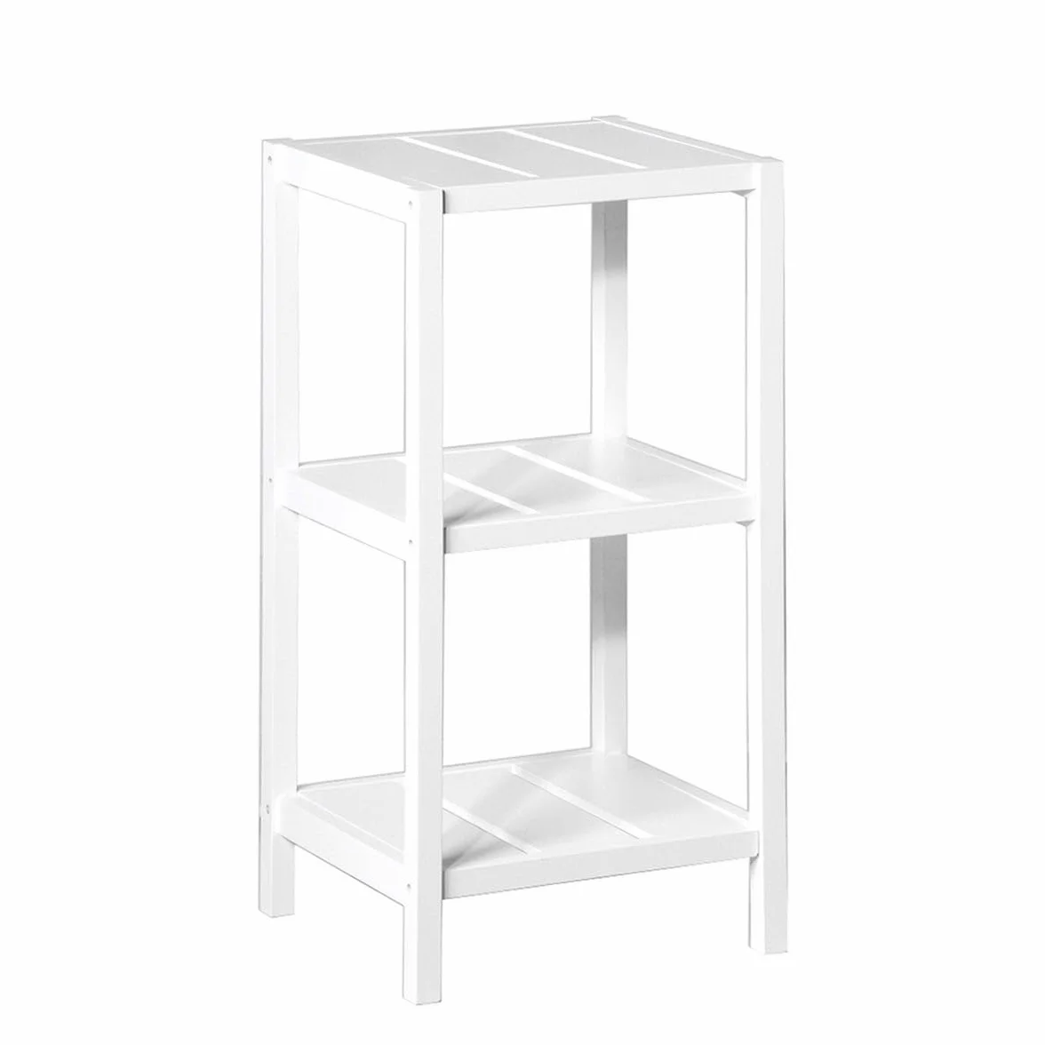 LOLAhome Estantería Bambú Natural 3 Baldas Baño 33x36x85 cm