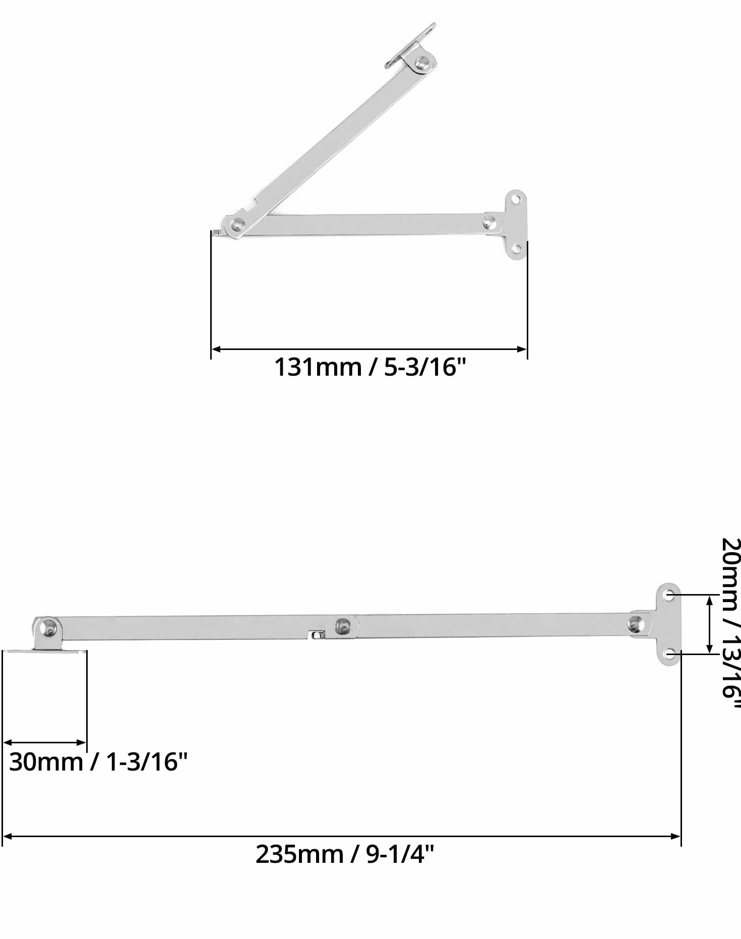 QWORK 4 Piezas Bisagra Plegable Abatible para Caja Armario Muebles