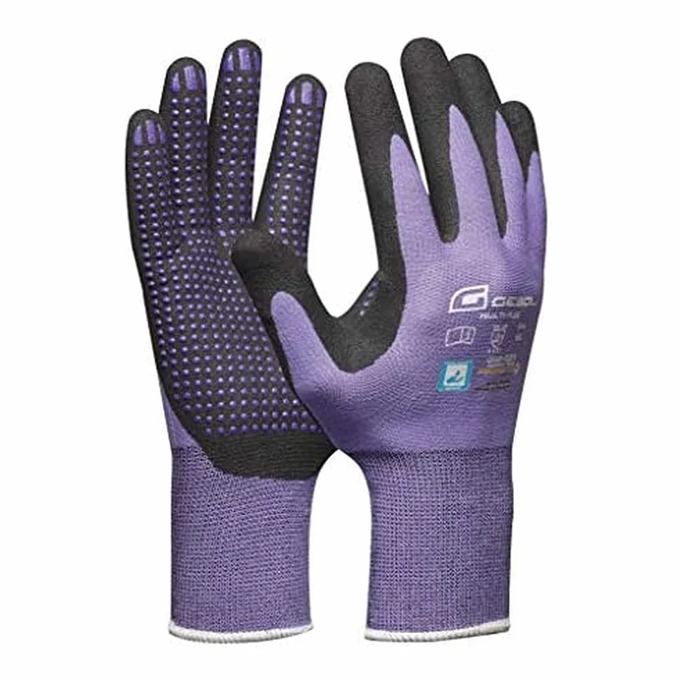 Gebol Multi Flex Lady Guantes de trabajo nitrilo puntos jardinería agarre mujer Talla XS Gr 6