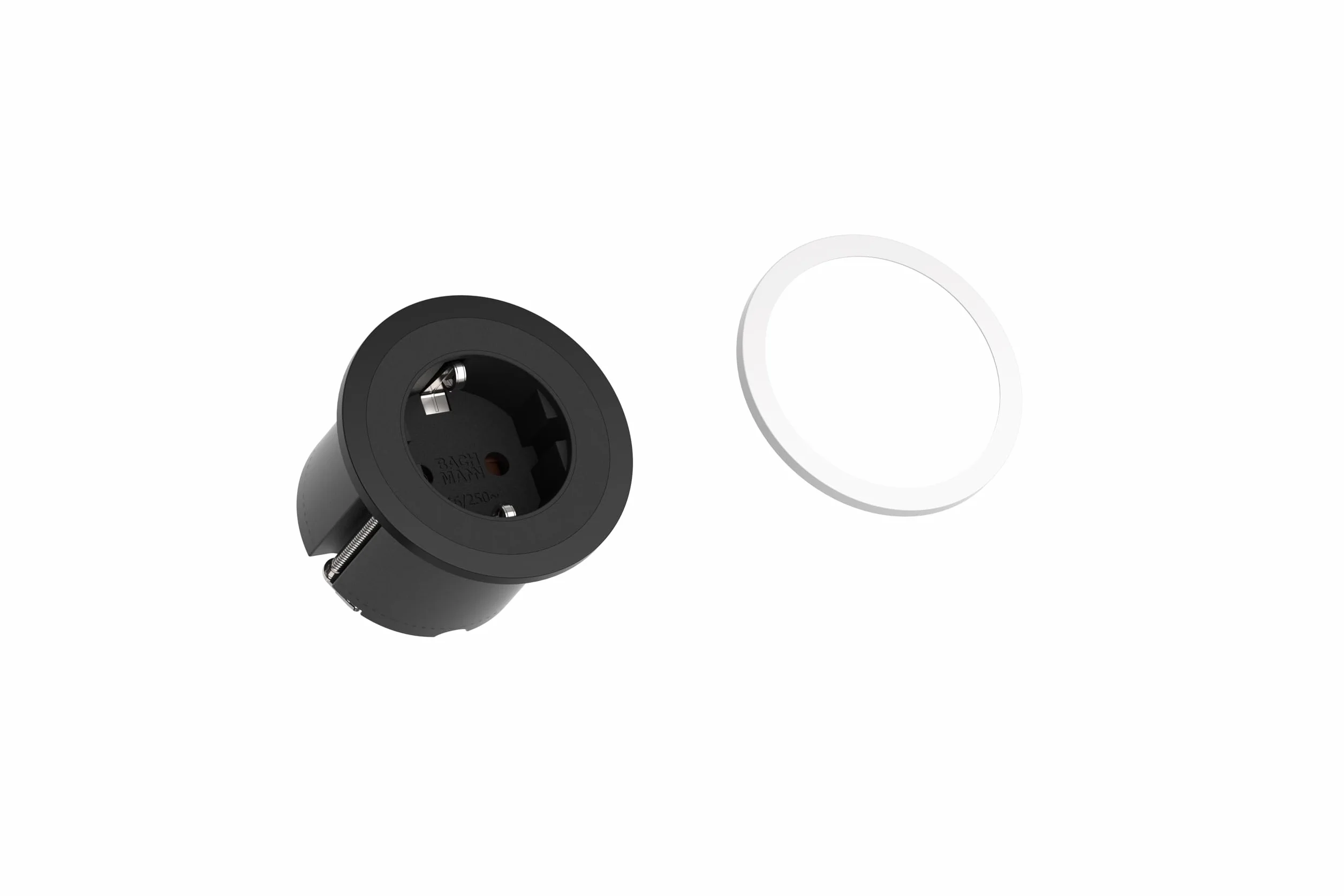 Bachmann 926.000 PIX Unidad de Toma de Corriente 1x Enchufe con Puesta a Tierra Negro
