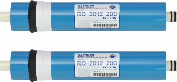 Membrana ósmosis inversa 200 GPD | Compatible con Vessel 2012 | Filtro para tratamiento de agua doméstica | Agua sin cloro | Purificadores de cocina, 2 unidades, polipropileno