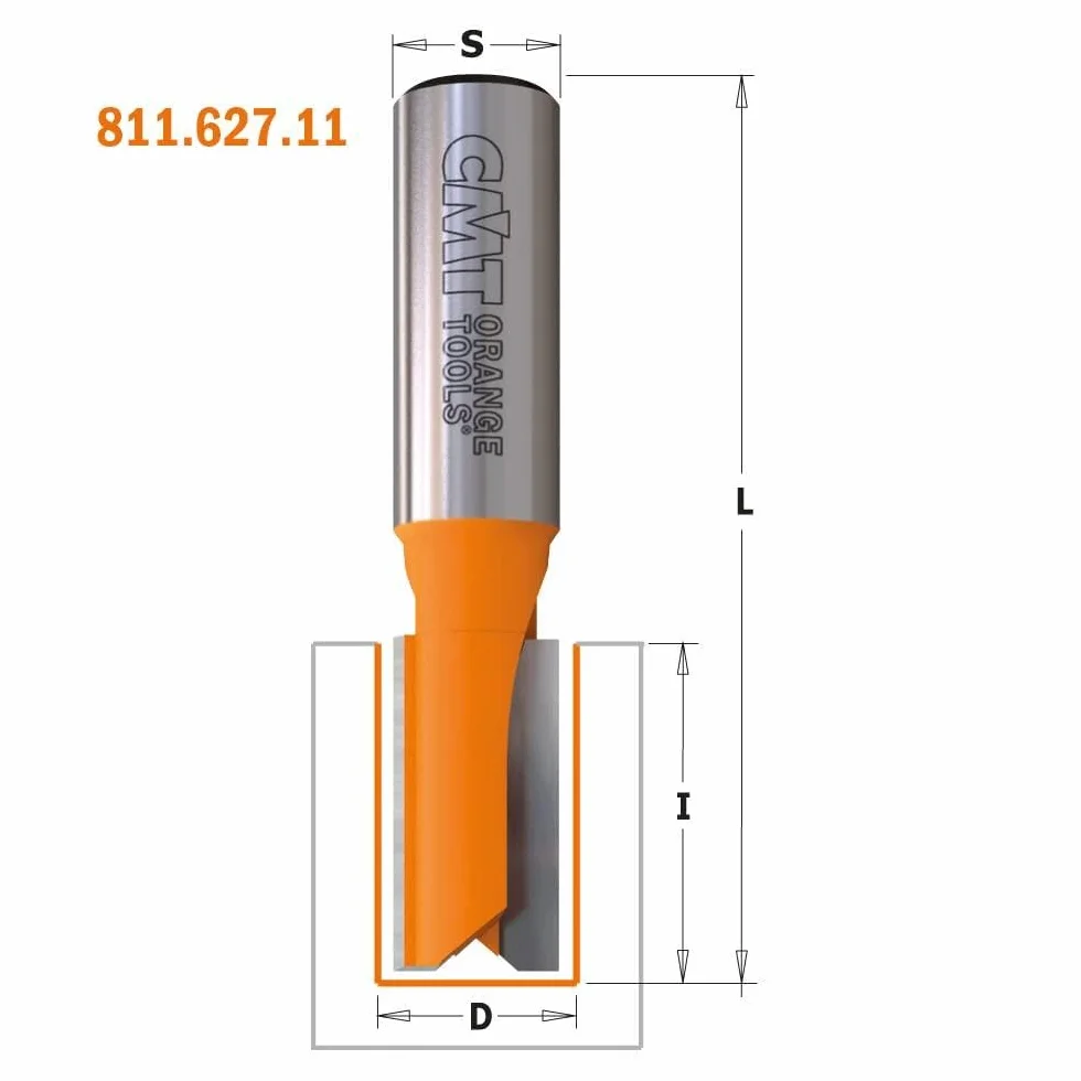CMT ORANGE TOOLS 911.080.11 Fresa de corte recto para canales