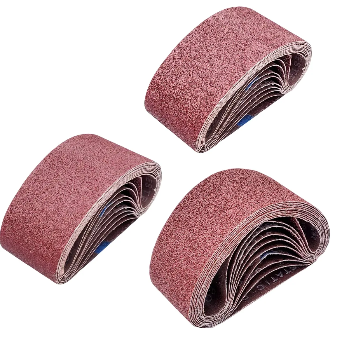 Tonmp 30 correas de lija de 6,3 x 40,6 cm, 10 correas de lija de óxido de aluminio de grano 80 120 para lijadora de banda (6,5 x 40,6 cm)