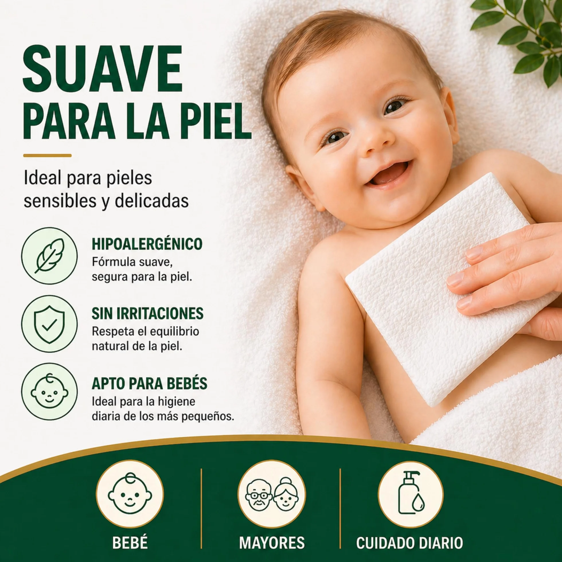300 Guantes de Baño Desechables Ultra Suaves - No Tejidos Acolchados - Cuidado Médico e Higiene - Blanco - Le Pro del Médico