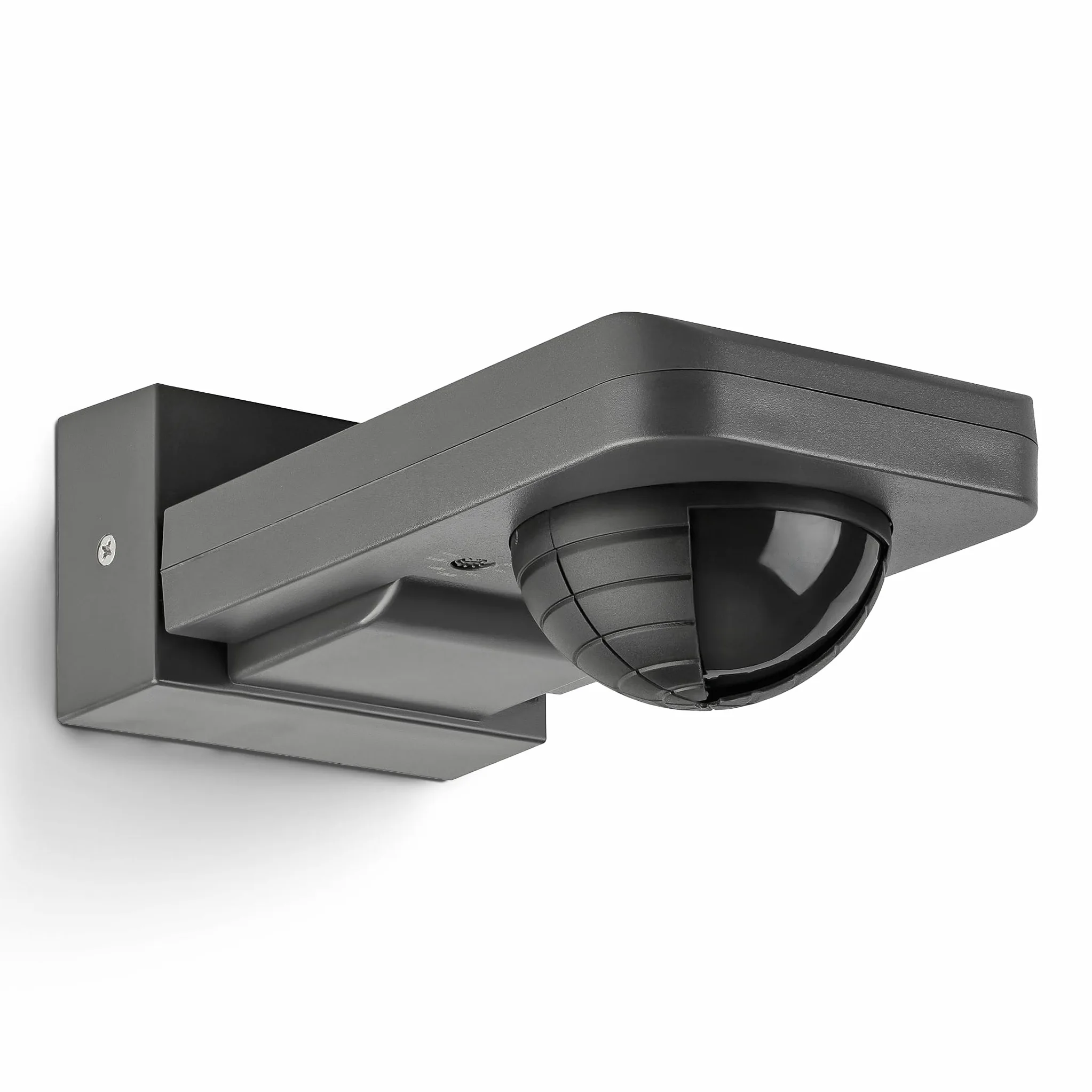 SEBSON Detector de Movimiento Exterior IP65, programable | Montaje Superficie en Pared y Techo, LED adecuado, Sensor de Infrarrojos con 3 Sensores, 20m / 360°