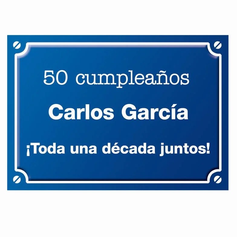 Placa de calle personalizada (Original) | PVC Comacel | 19x27 cm | Resistente, ligera y duradera | Cartel señalización interior