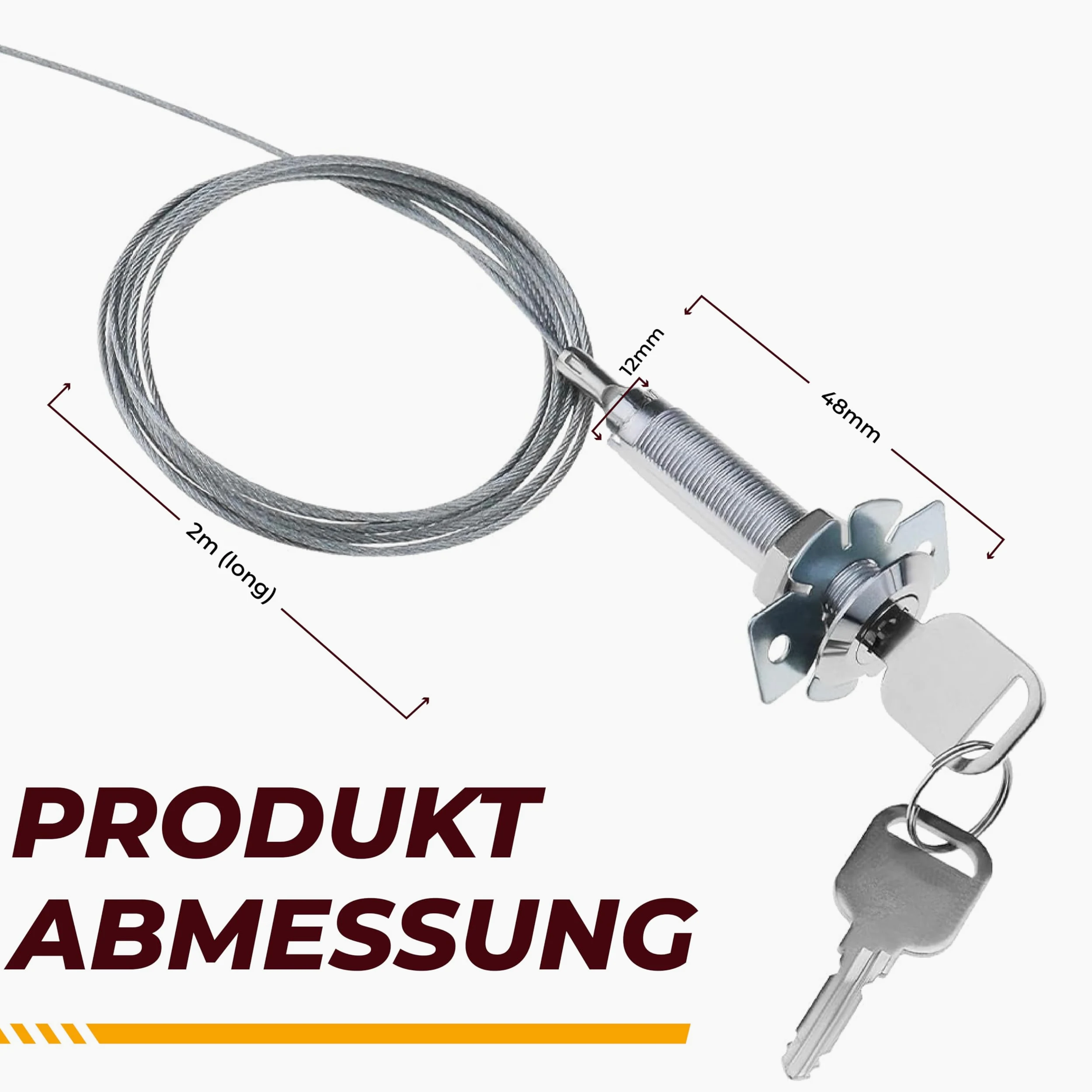 Desbloqueo de emergencia para garaje con 2 llaves, cerradura universal de liberación de emergencia, aleación de zinc duradera, fácil acceso en caso de corte de energía, cable de 2 m para