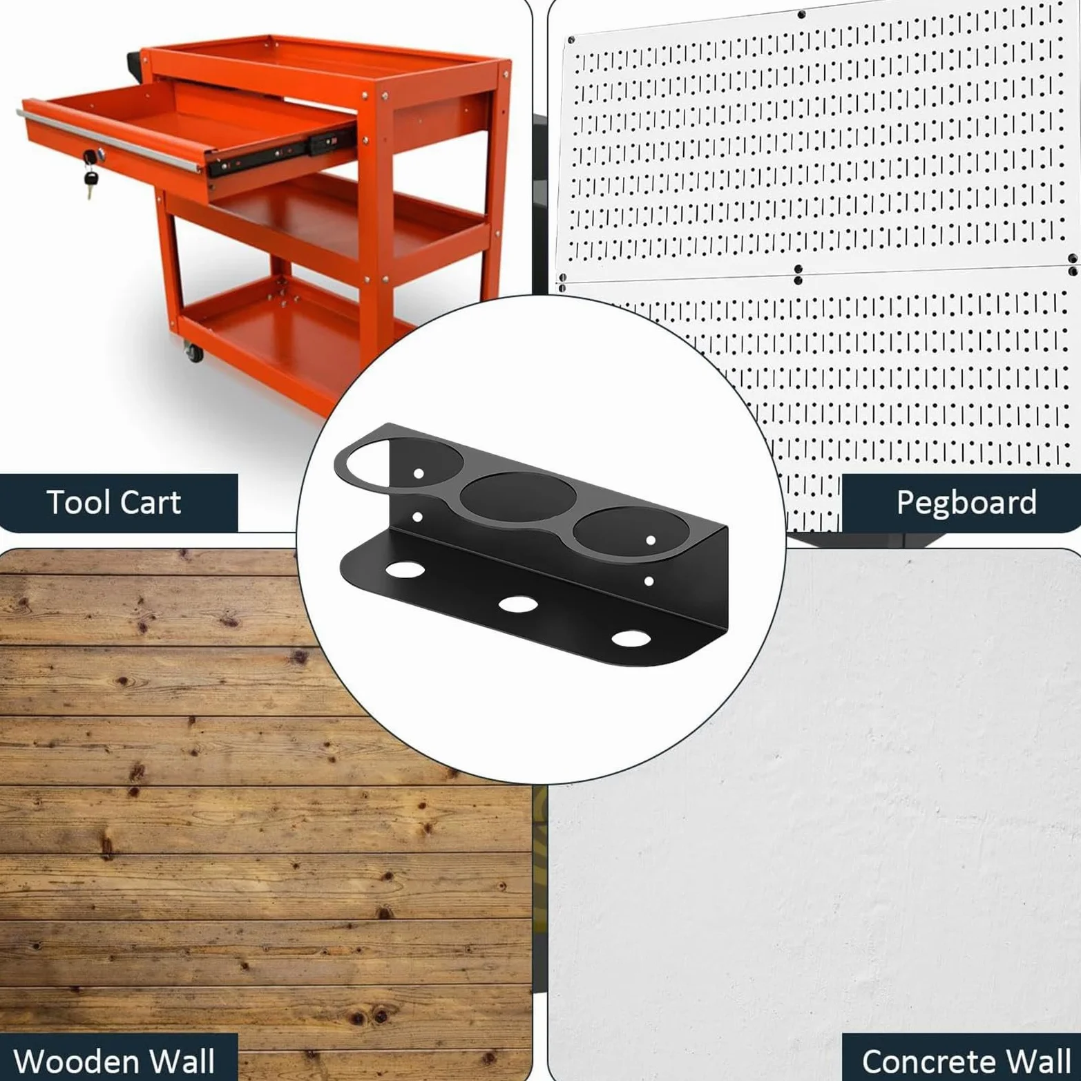 Soporte de pared para botellas de aerosol, soporte de acero para latas de aerosol para el hogar, soporte de pared para latas de aerosol de acero | Estante de botella de spray de pintura para