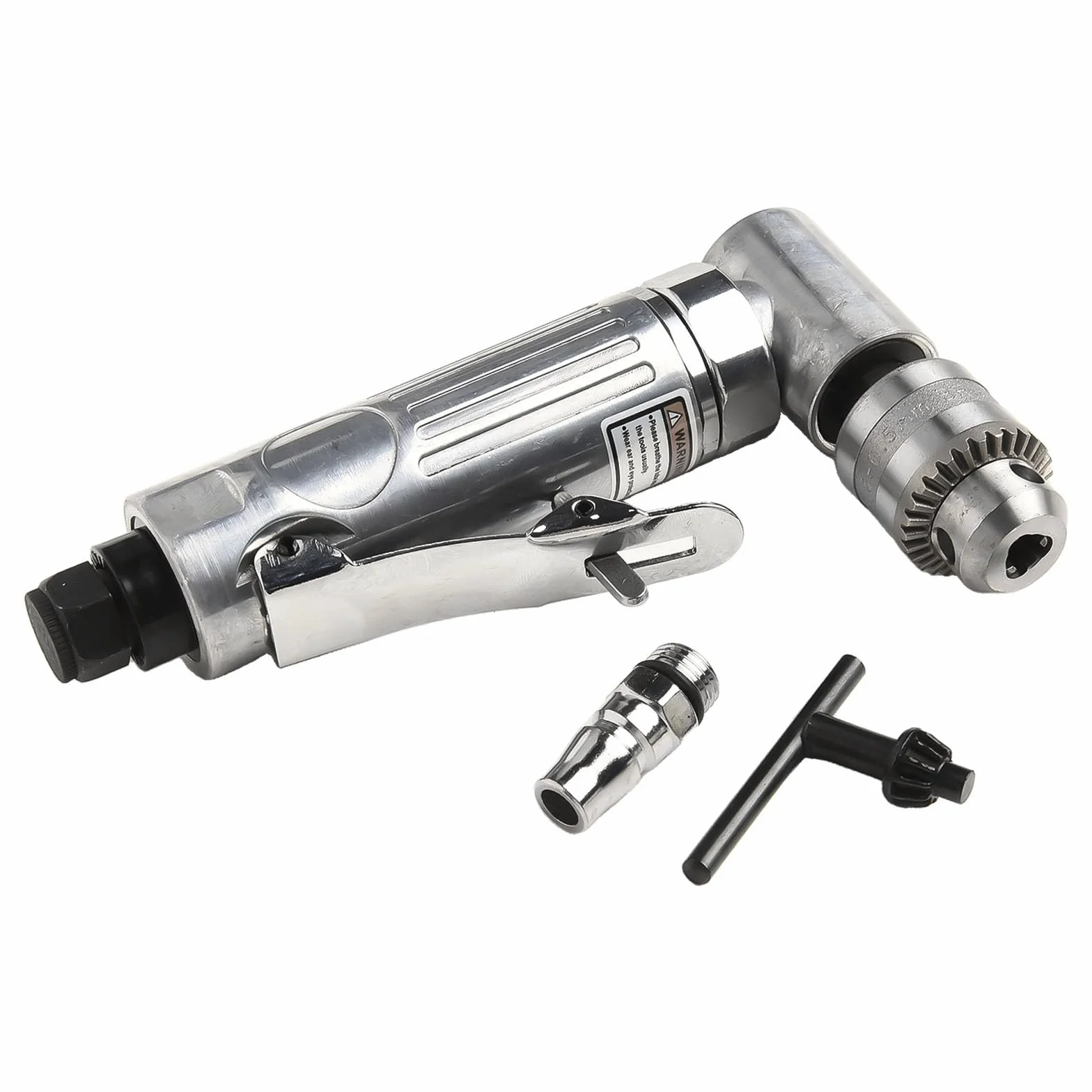 Taladro neumático, taladro de aire de codo de 90 grados, potente máquina de perforación angular con portabrocas de 1/4 pulgadas para pulir, moler, perforar, atornillar