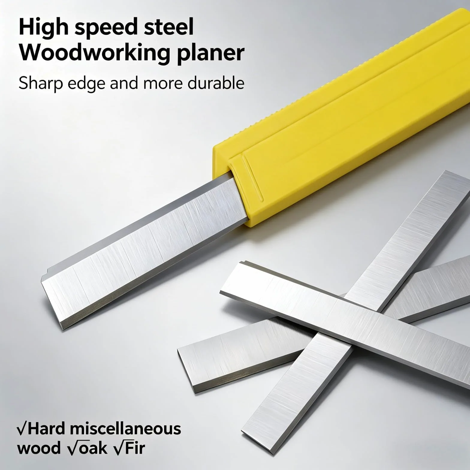 Cuchillas cepilladoras HSS de 3 piezas 200 x 25 x 3 mm, cuchillo cepillador de madera de acero de alta velocidad 58-61 HRC for cepilladora manual eléctrica for carpintería, cuchilla de repuesto