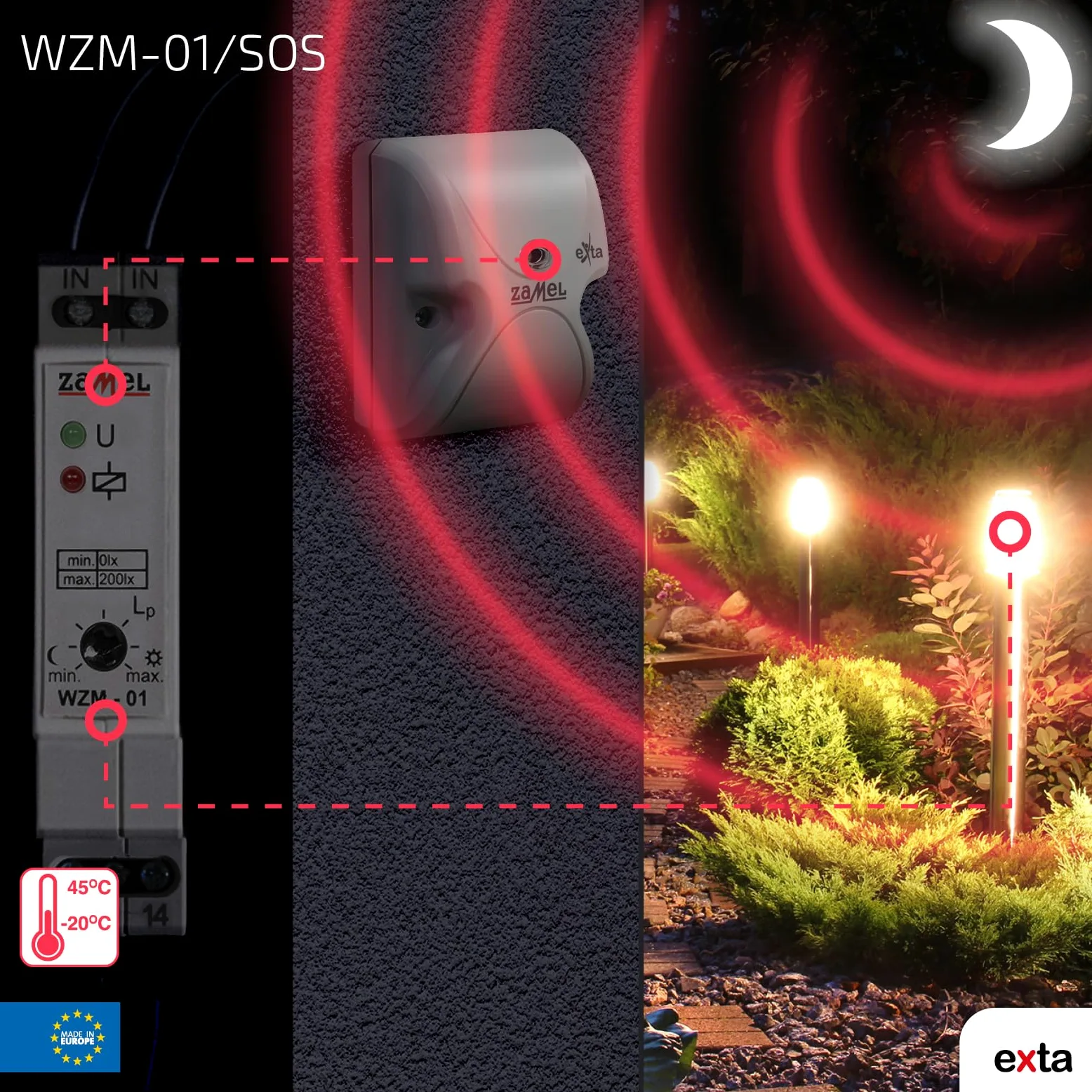 Exta Interruptor Crepuscular, WZM de 01/Sos, 2 Piezas